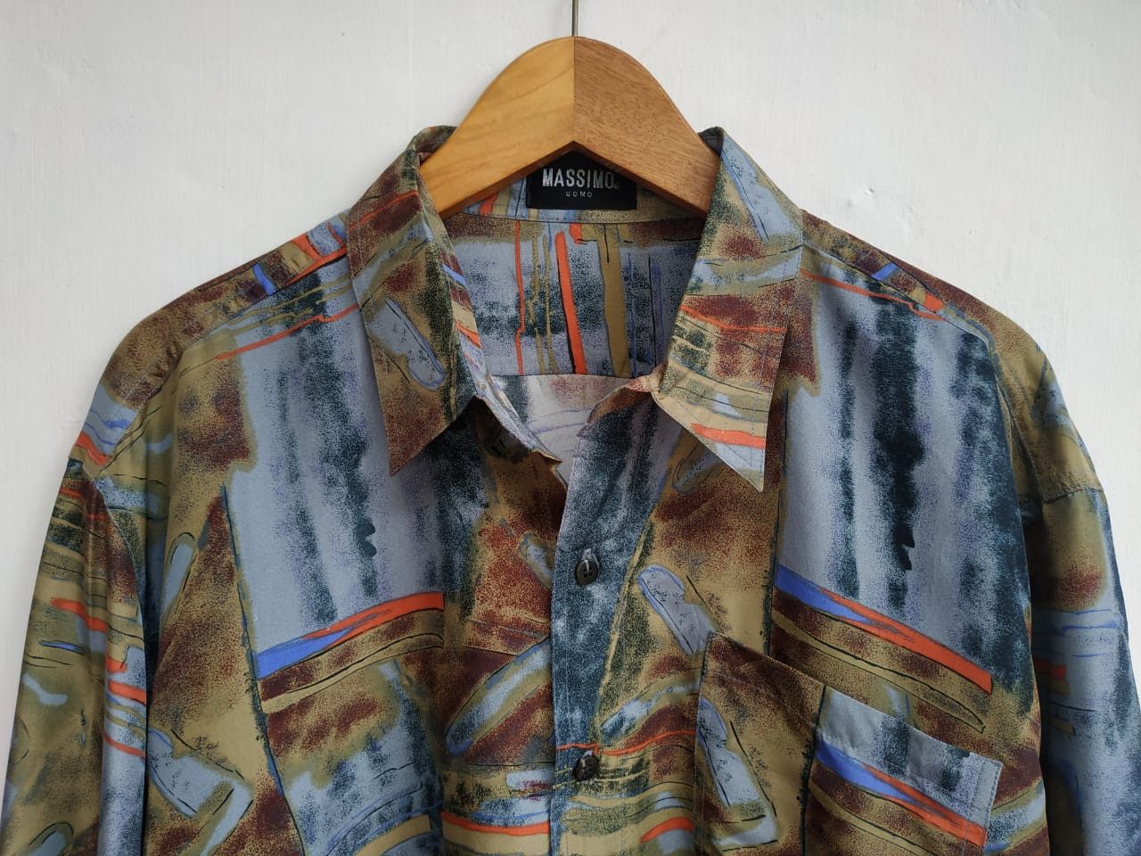 Massimo Dutti × Vintage Vintage Massimo Silk Shirt Size US L / EU 52-54 / 3 - 8 Thumbnail