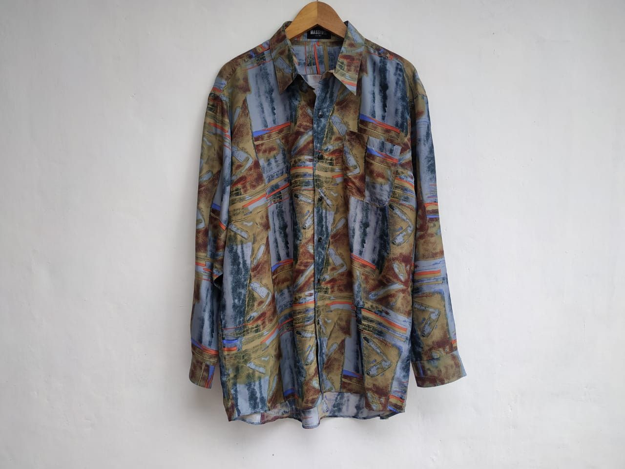 Massimo Dutti × Vintage Vintage Massimo Silk Shirt Size US L / EU 52-54 / 3 - 1 Thumbnail