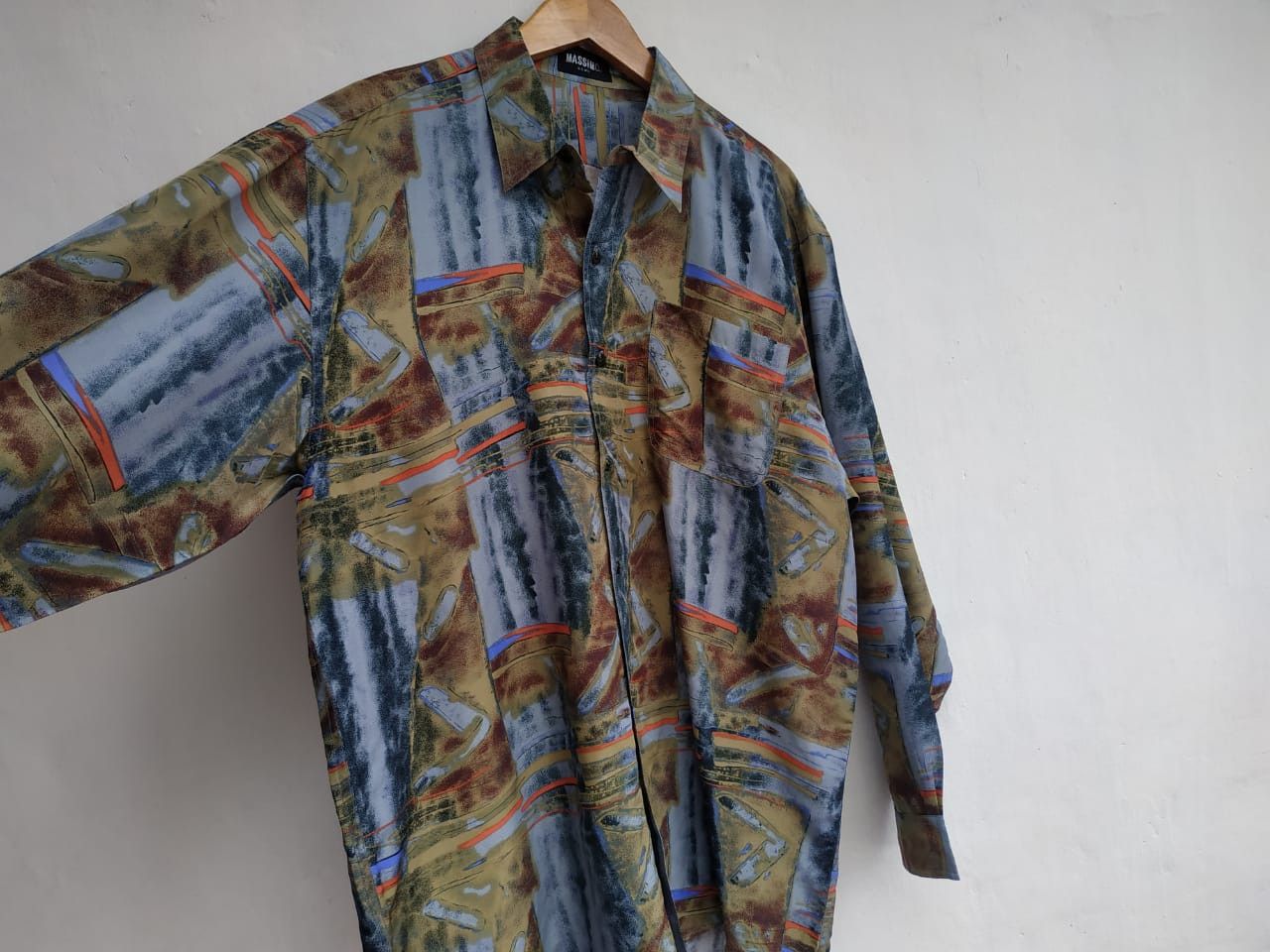 Massimo Dutti × Vintage Vintage Massimo Silk Shirt Size US L / EU 52-54 / 3 - 9 Thumbnail