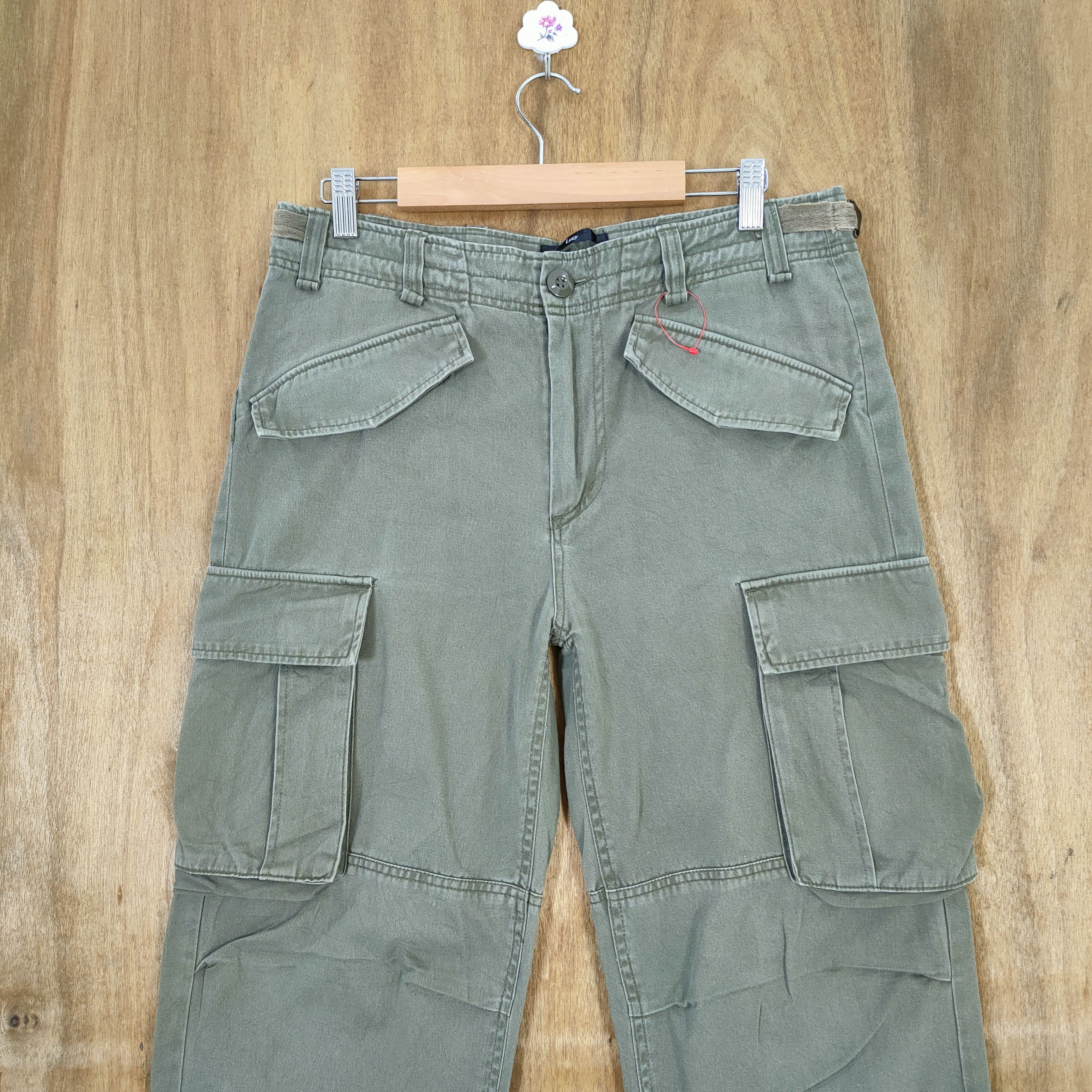 Japanese Brand VINTAGE LUCY GREEN CARGO PANTS Size US 32 / EU 48 - 4 Thumbnail