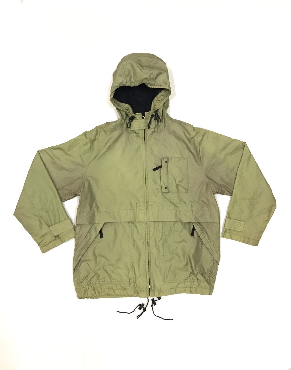 Japanese Brand ALLIX DESIGN METALLIC GREEN HOODIE WINDBREAKER JACKET Size US M / EU 48-50 / 2 - 1 Thumbnail