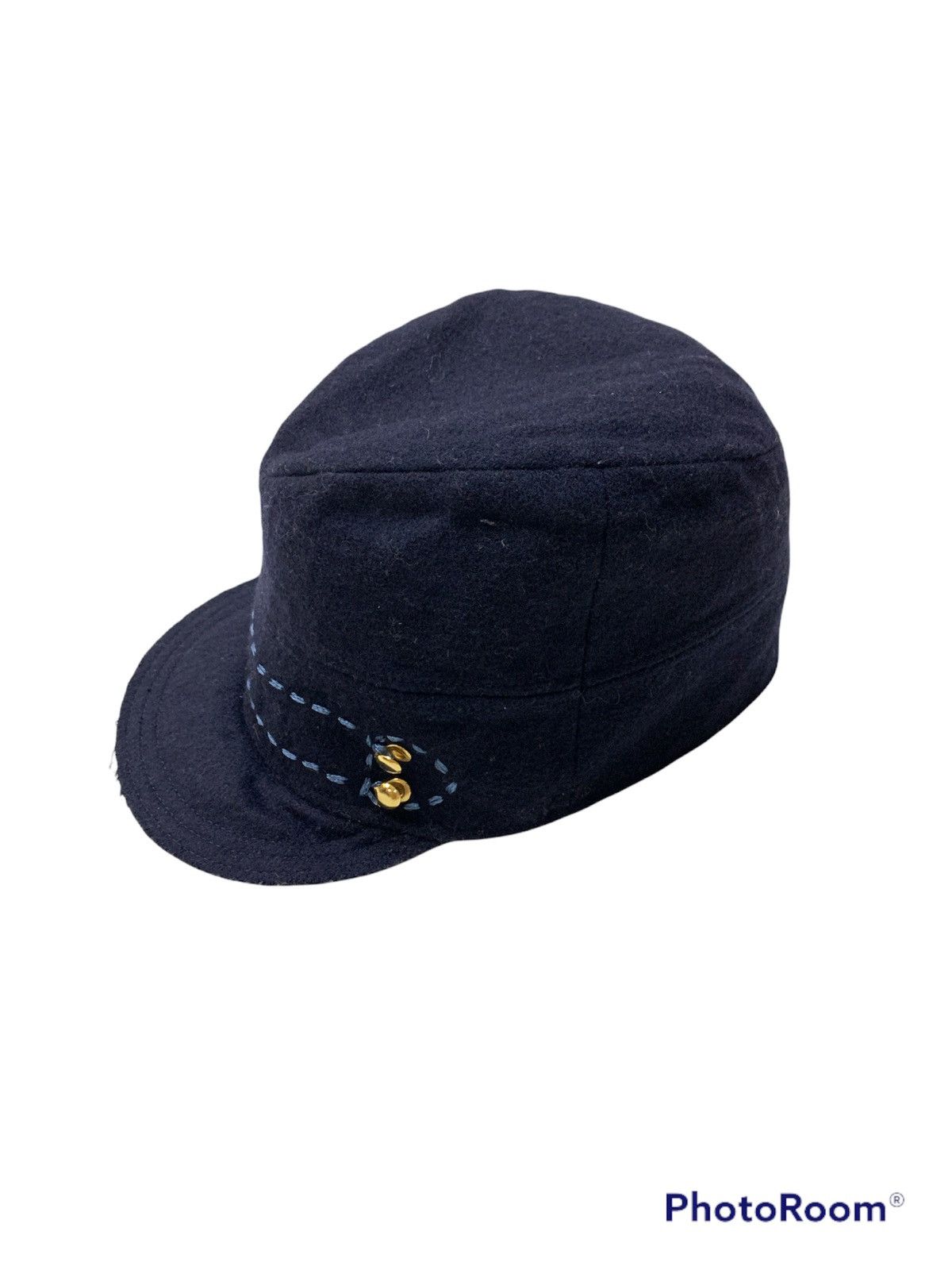 Japanese Brand CASSELINI KEPI HAT SASHIKO STITCHES Size ONE SIZE - 2 Thumbnail
