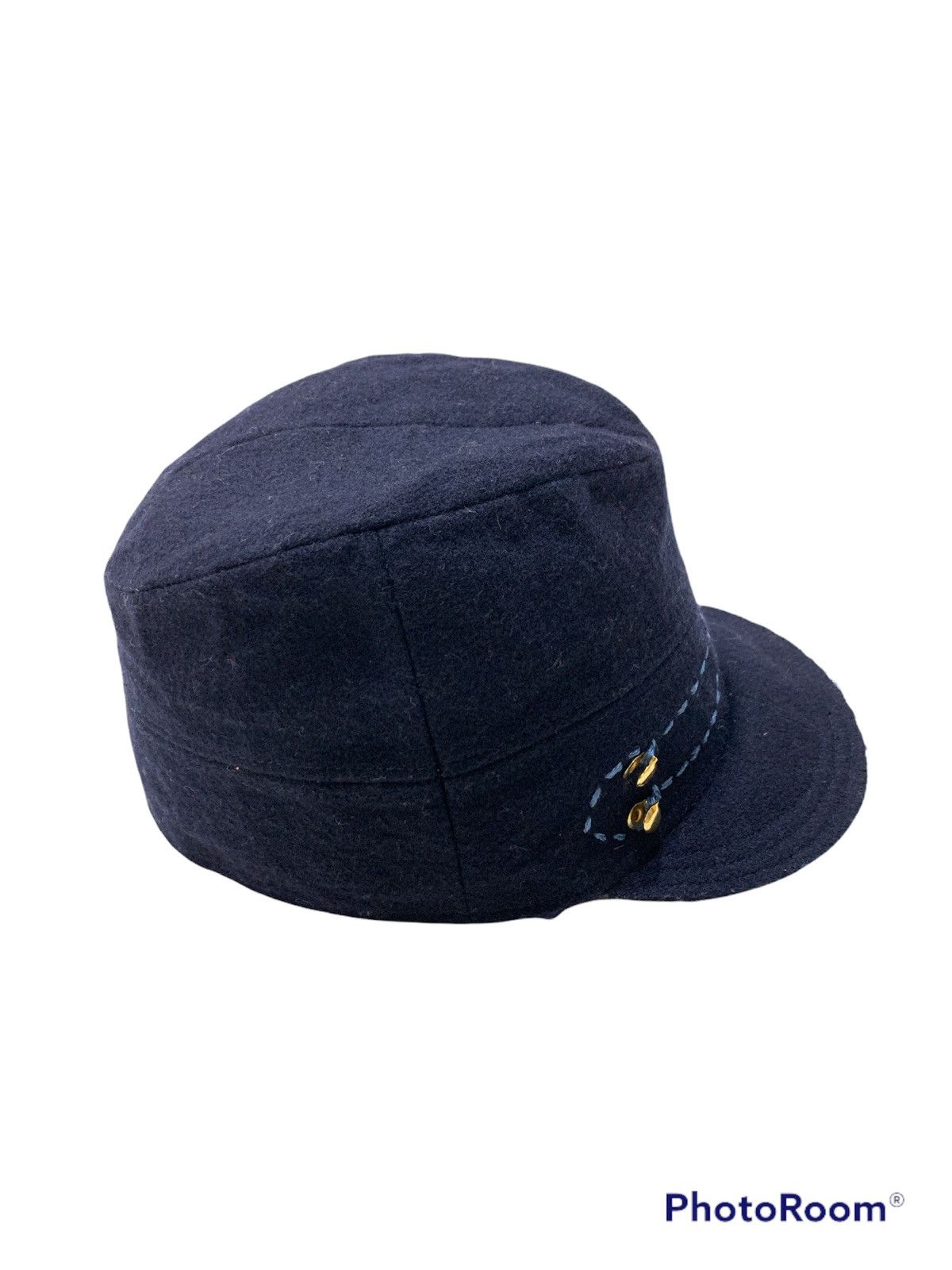 Japanese Brand CASSELINI KEPI HAT SASHIKO STITCHES Size ONE SIZE - 4 Thumbnail