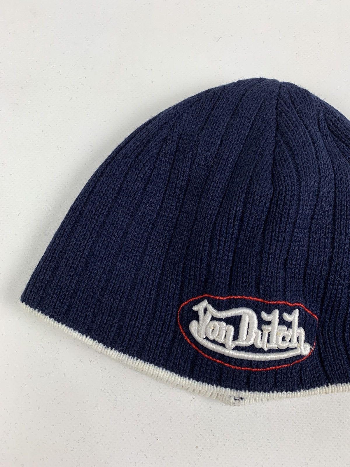 Vintage Vintage Von Dutch Navy Blue Embroidered Logo Wool Hat Y2K Size ONE SIZE - 2 Thumbnail