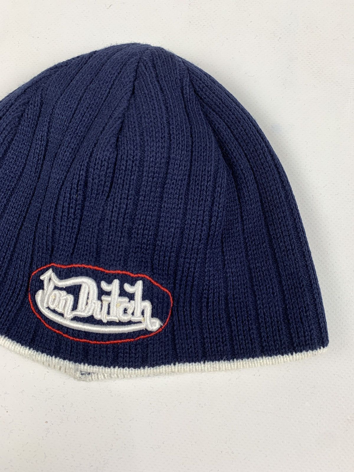 Vintage Vintage Von Dutch Navy Blue Embroidered Logo Wool Hat Y2K Size ONE SIZE - 3 Thumbnail