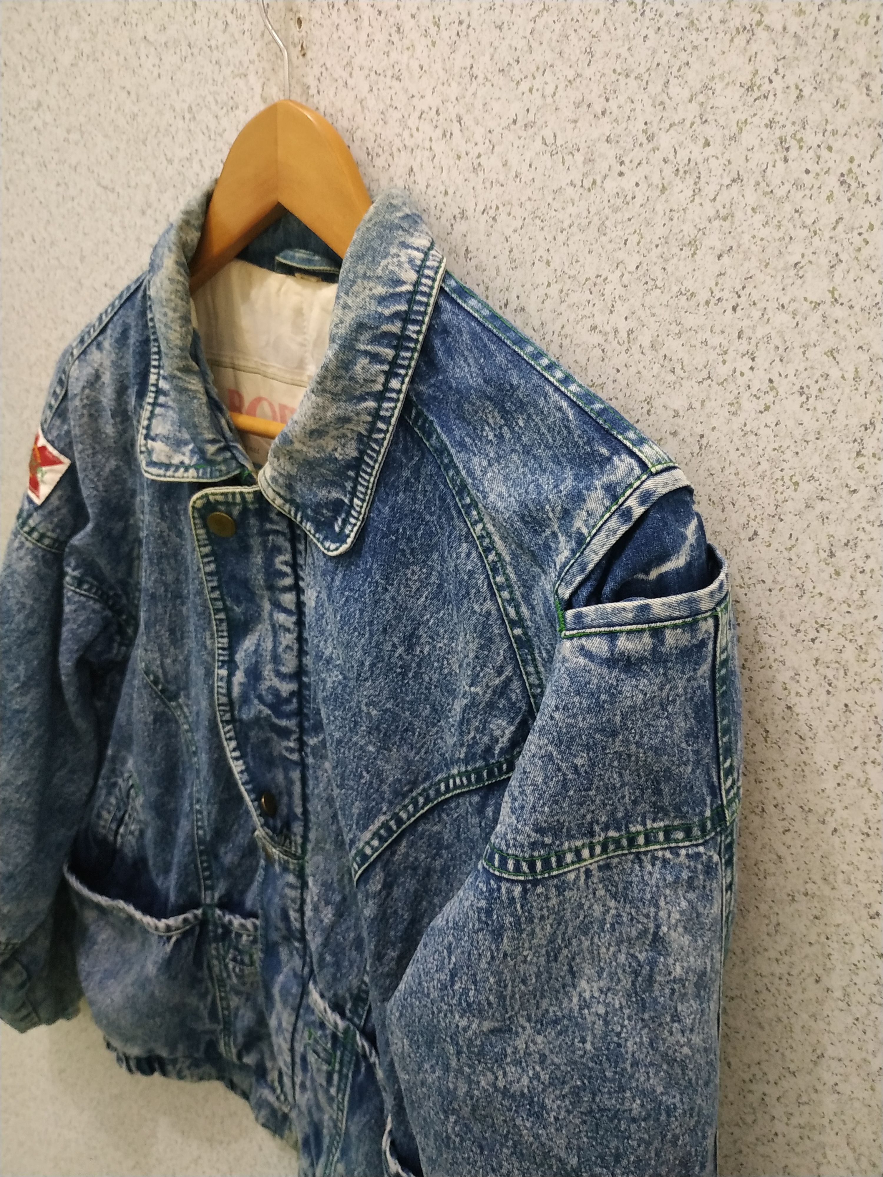 Vintage Vintage Bobson Acid Wash Denim Fly Jacket Size US M / EU 48-50 / 2 - 5 Thumbnail