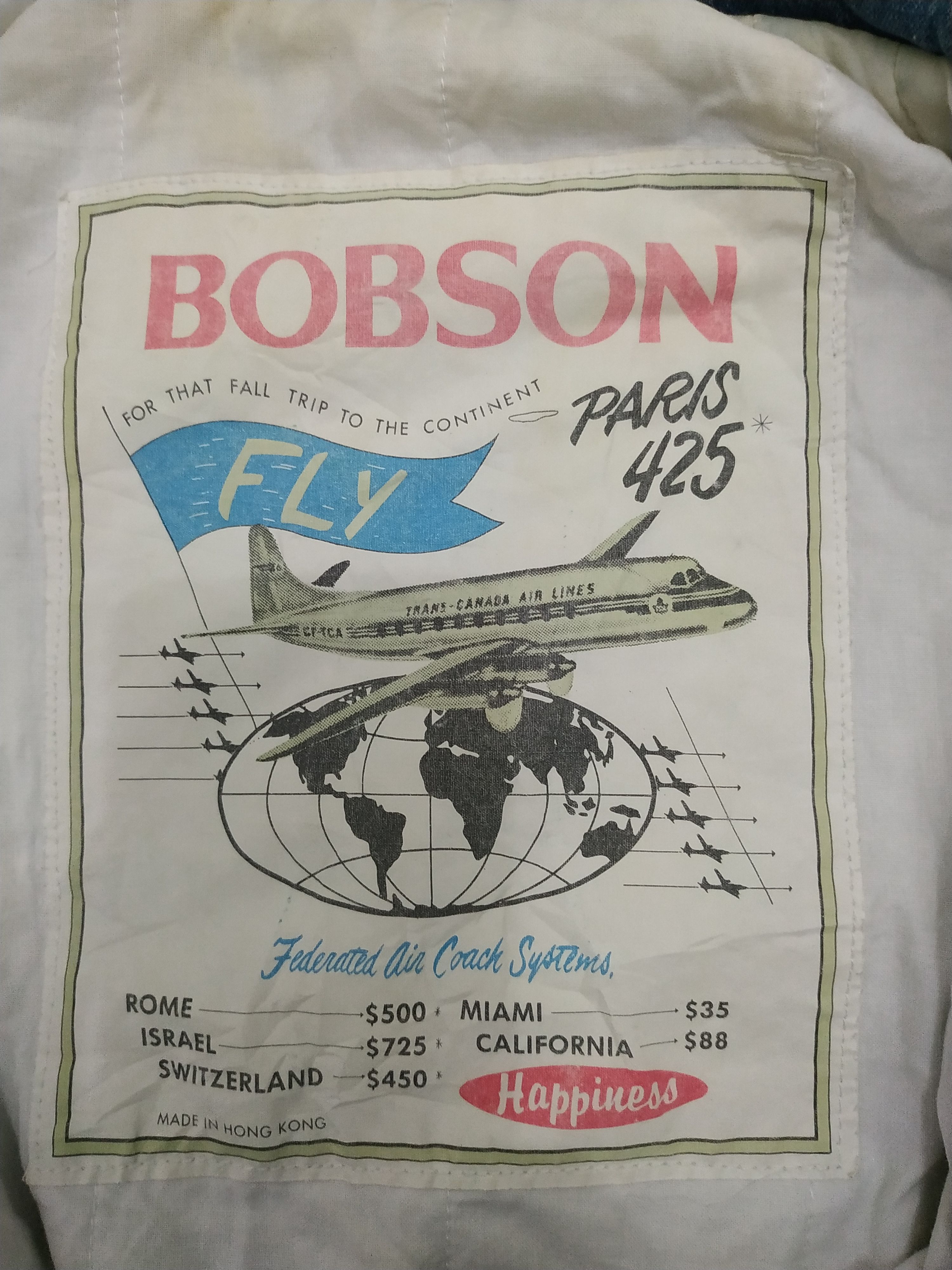 Vintage Vintage Bobson Acid Wash Denim Fly Jacket Size US M / EU 48-50 / 2 - 11 Thumbnail