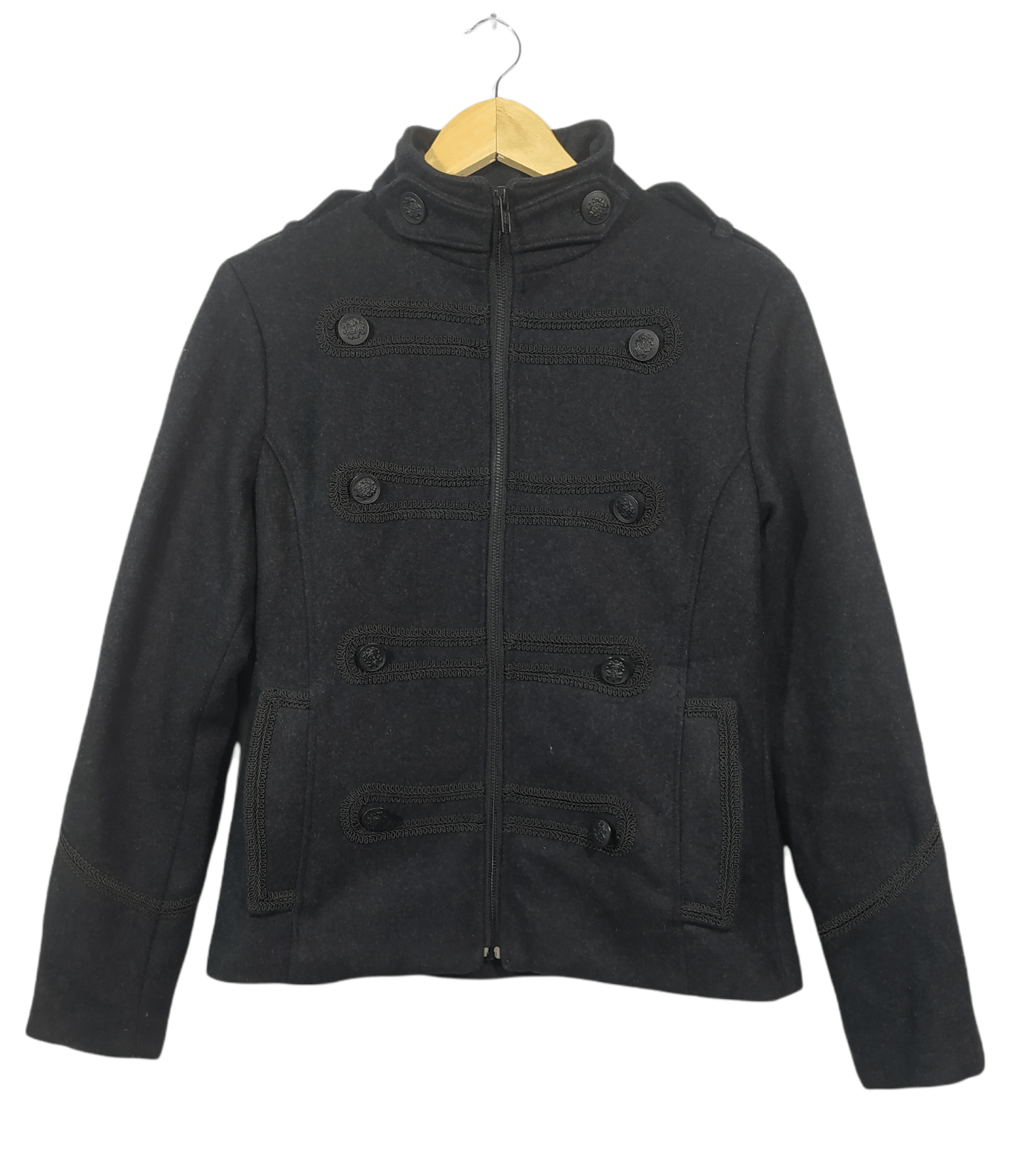 image of Seditionaries Megazines Wool Bondage Jacket in Grey, Men's (Size Small)