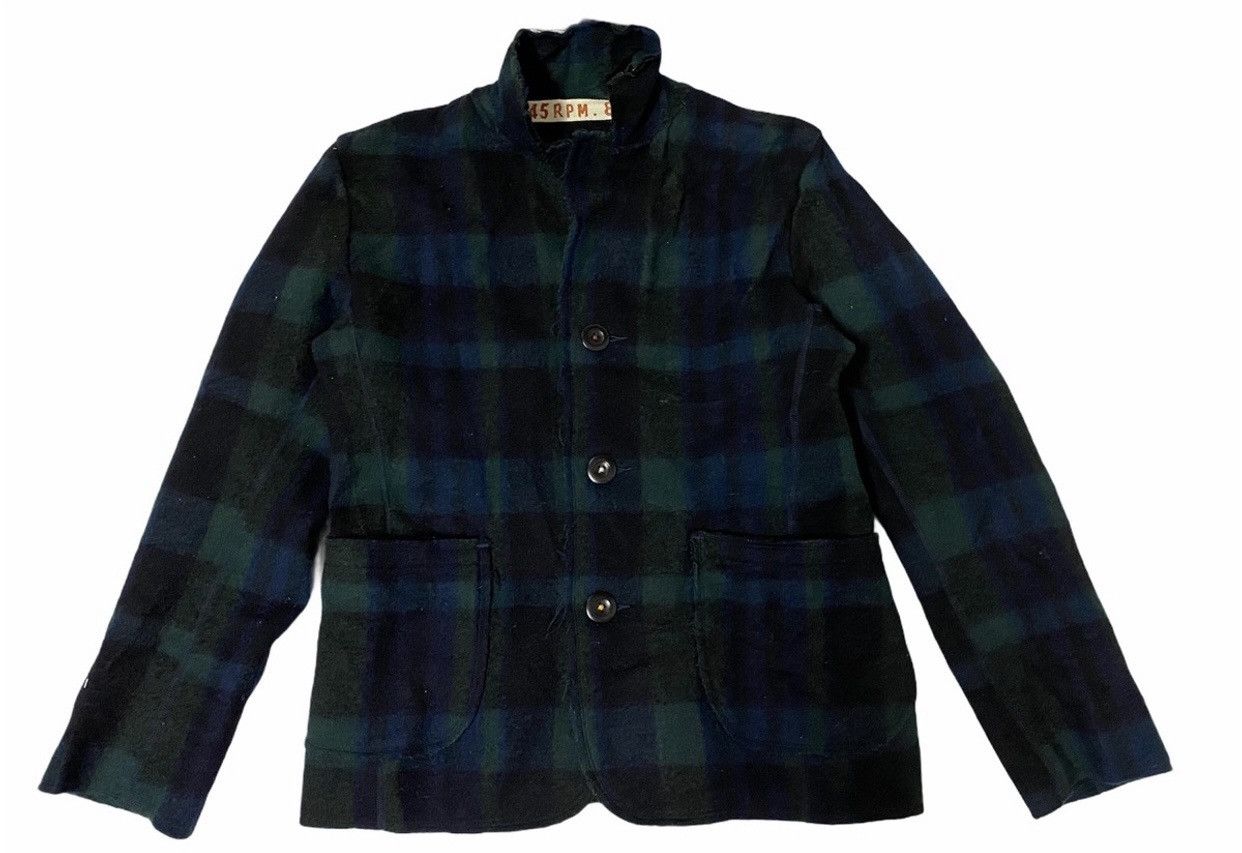 image of 45Rpm Wool Jacket Tartan Design, Men's (Size Medium)