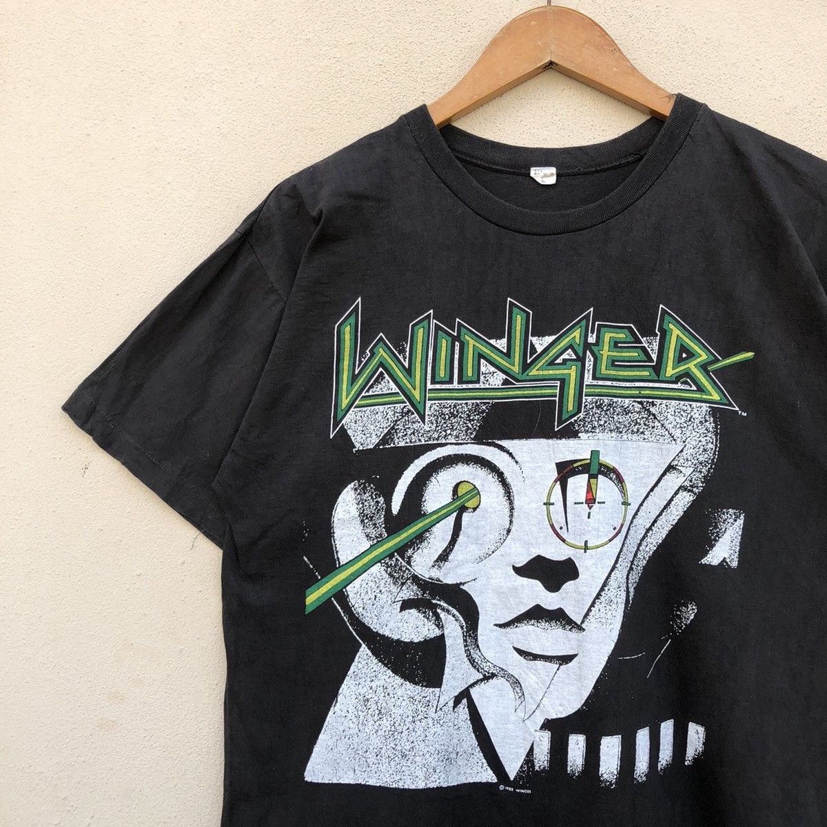 Band Tees × Vintage RARE‼️Vintage 80s WINGER GLAM METAL BAND T-Shirt Size US L / EU 52-54 / 3 - 5 Thumbnail