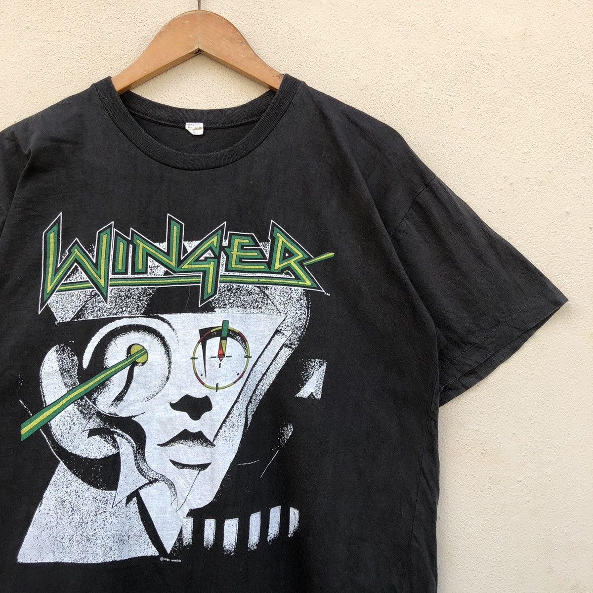 Band Tees × Vintage RARE‼️Vintage 80s WINGER GLAM METAL BAND T-Shirt Size US L / EU 52-54 / 3 - 4 Thumbnail