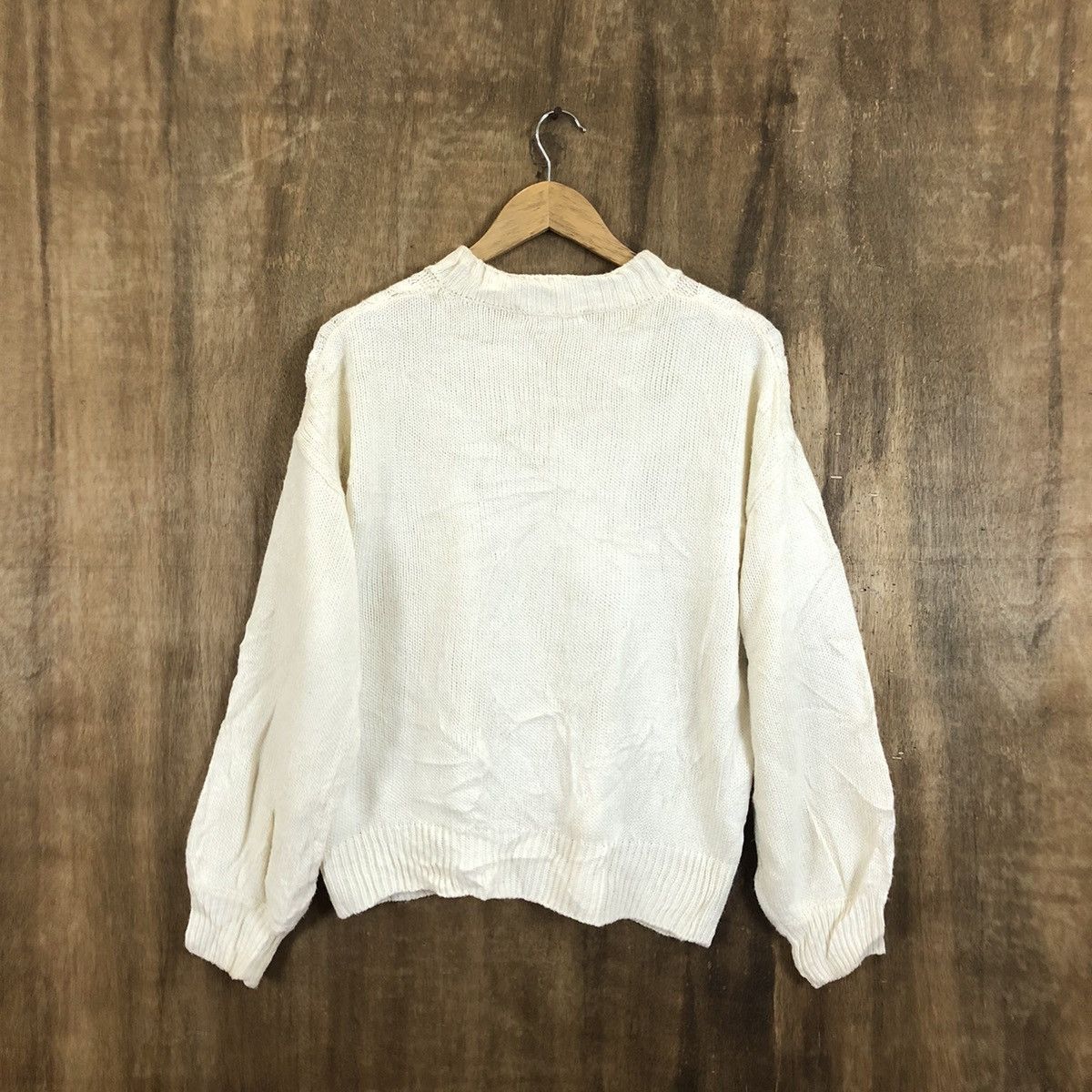 Japanese Brand Rey Cassin White Knitwear #092 Size US M / EU 48-50 / 2 - 7 Thumbnail