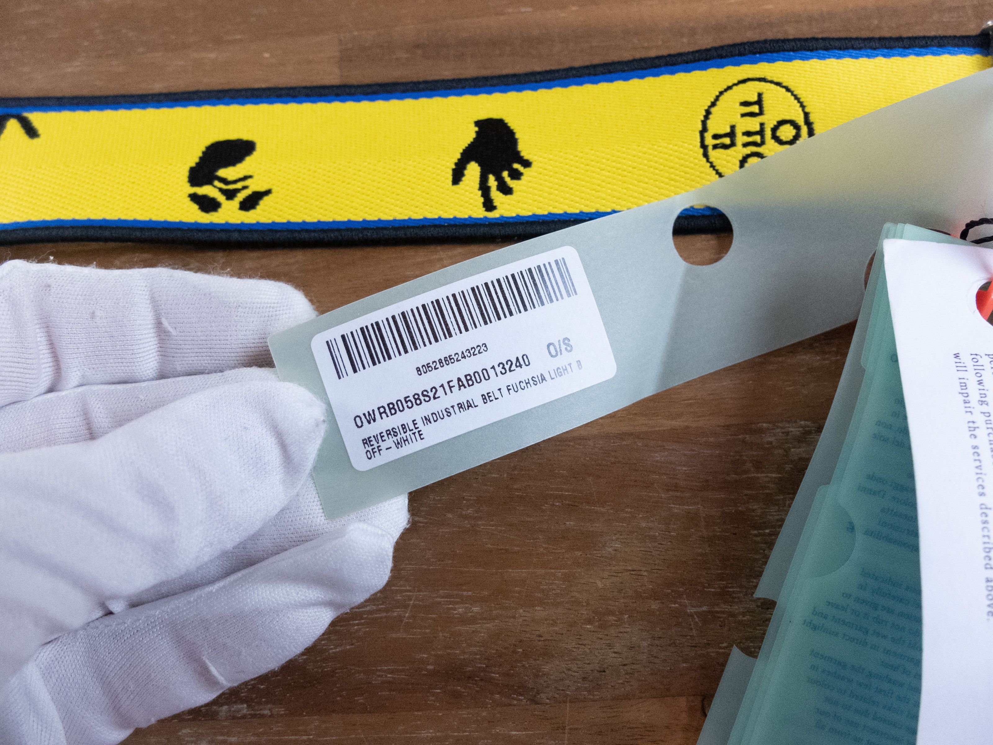Off-White OFF-WHITE yellow pink white reversible logo industrial belt Size ONE SIZE - 7 Thumbnail