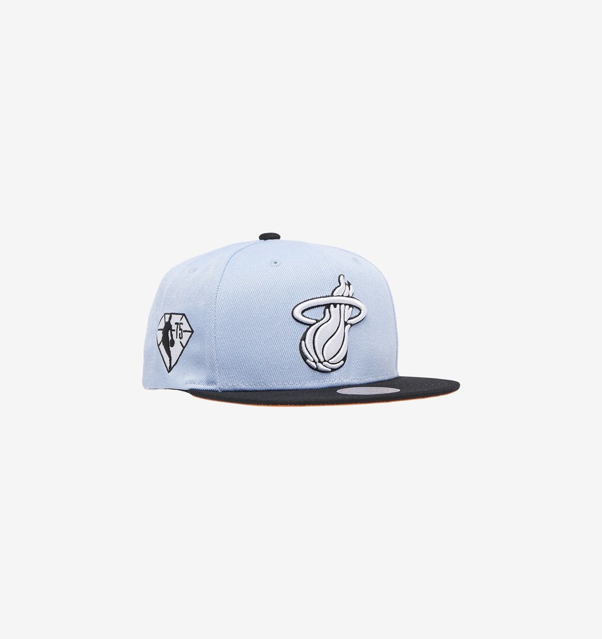 Mitchell & Ness × NBA Mitchell & Ness NBA 75th anniversary UNC Miami Heat Hat Size ONE SIZE - 1 Thumbnail
