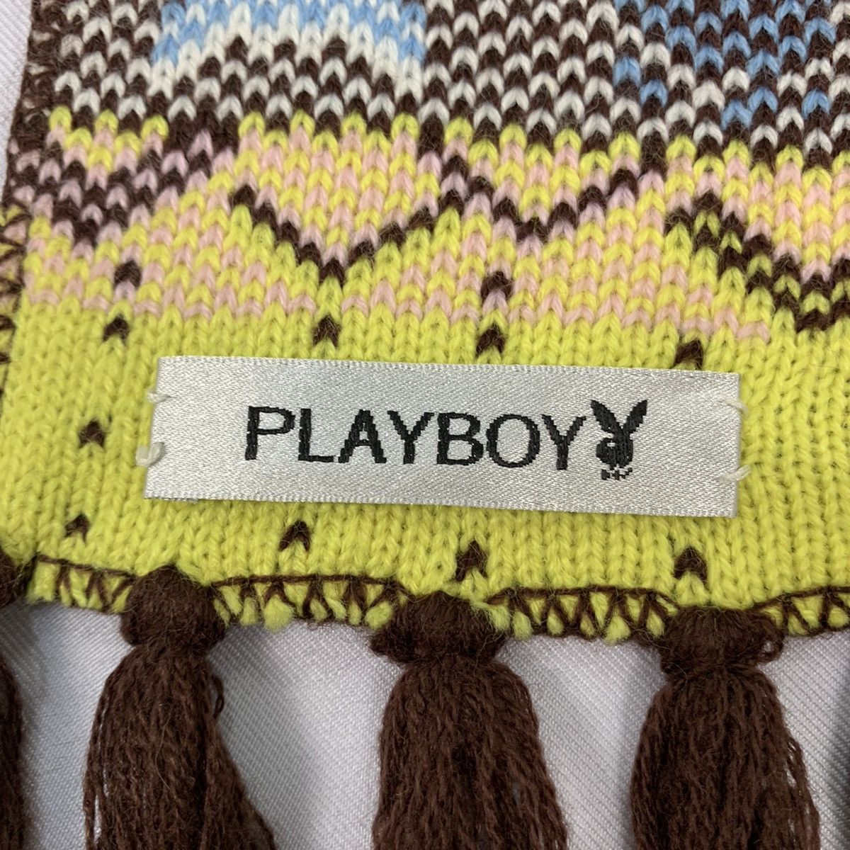 Other × Playboy PLAYBOY Monogram Intarsia Embroidery Knitwear Muffler Scarf Size ONE SIZE - 8 Thumbnail