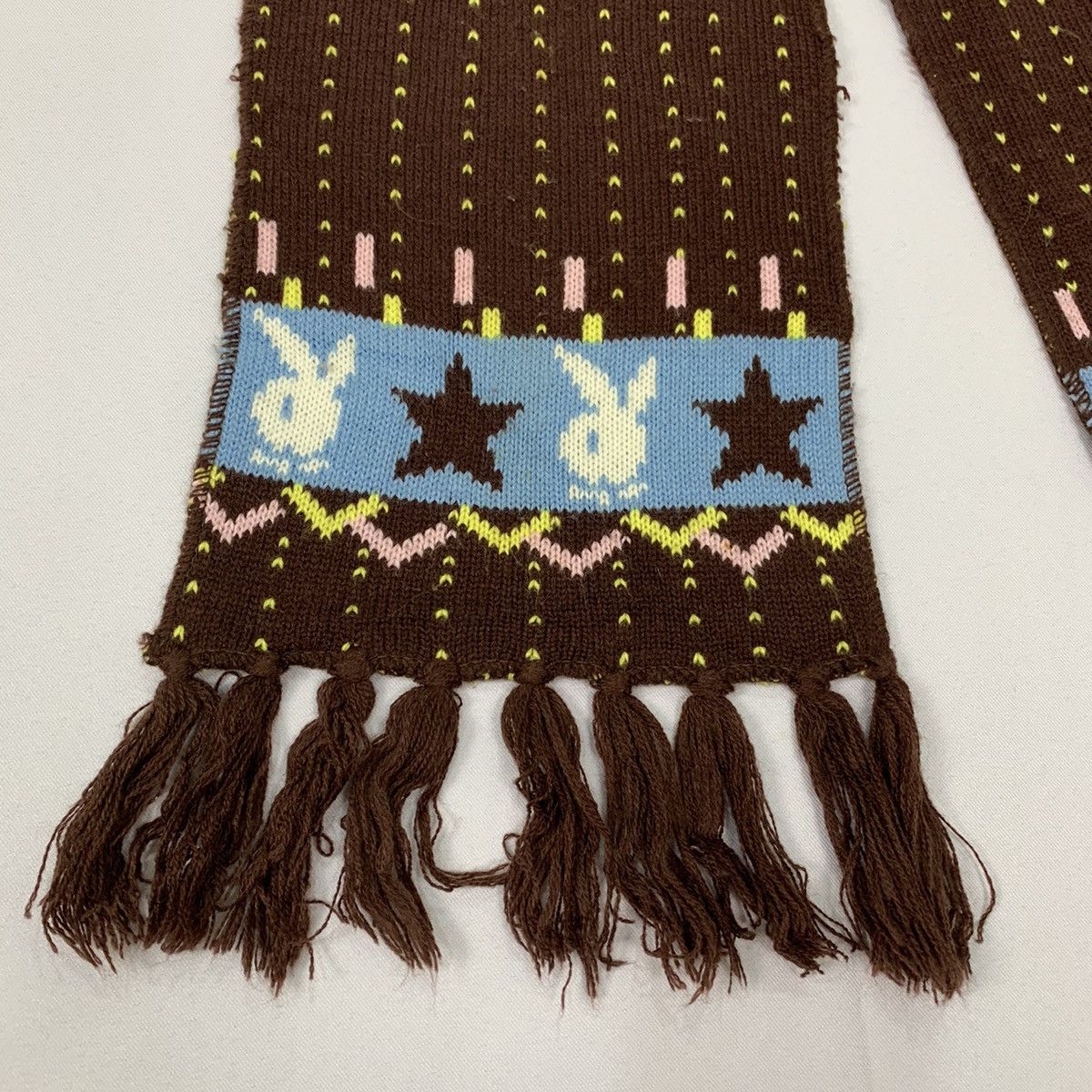 Other × Playboy PLAYBOY Monogram Intarsia Embroidery Knitwear Muffler Scarf Size ONE SIZE - 5 Thumbnail