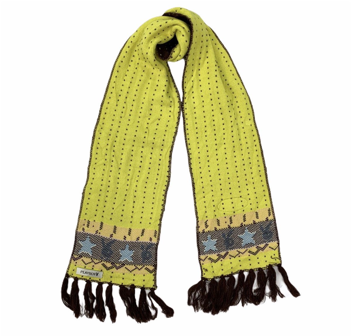 Other × Playboy PLAYBOY Monogram Intarsia Embroidery Knitwear Muffler Scarf Size ONE SIZE - 2 Thumbnail