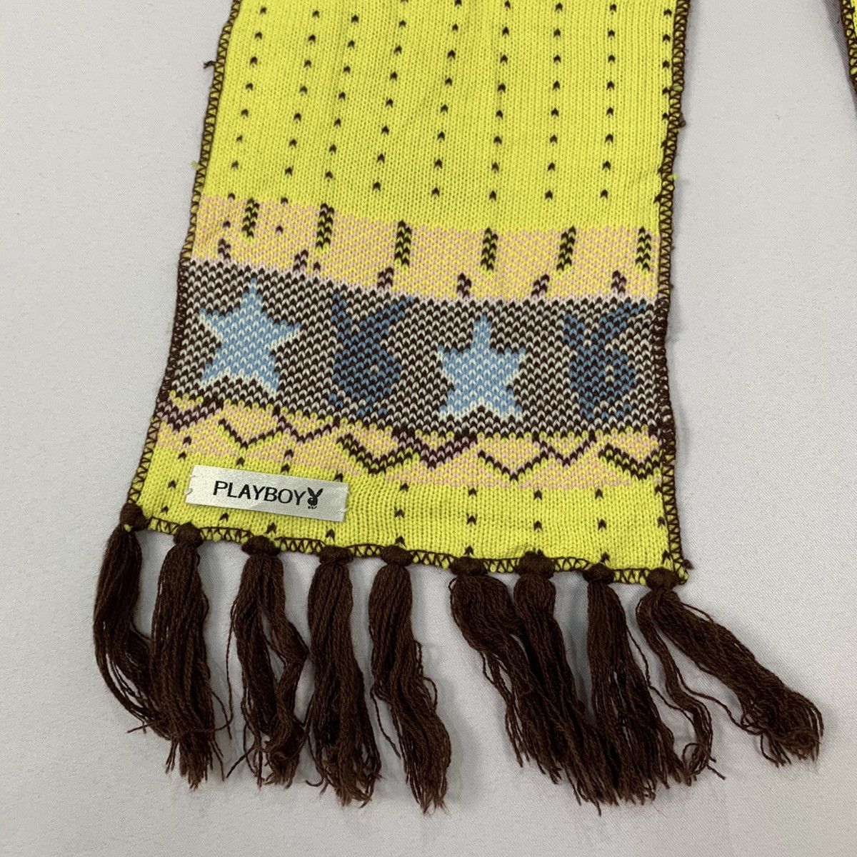 Other × Playboy PLAYBOY Monogram Intarsia Embroidery Knitwear Muffler Scarf Size ONE SIZE - 6 Thumbnail