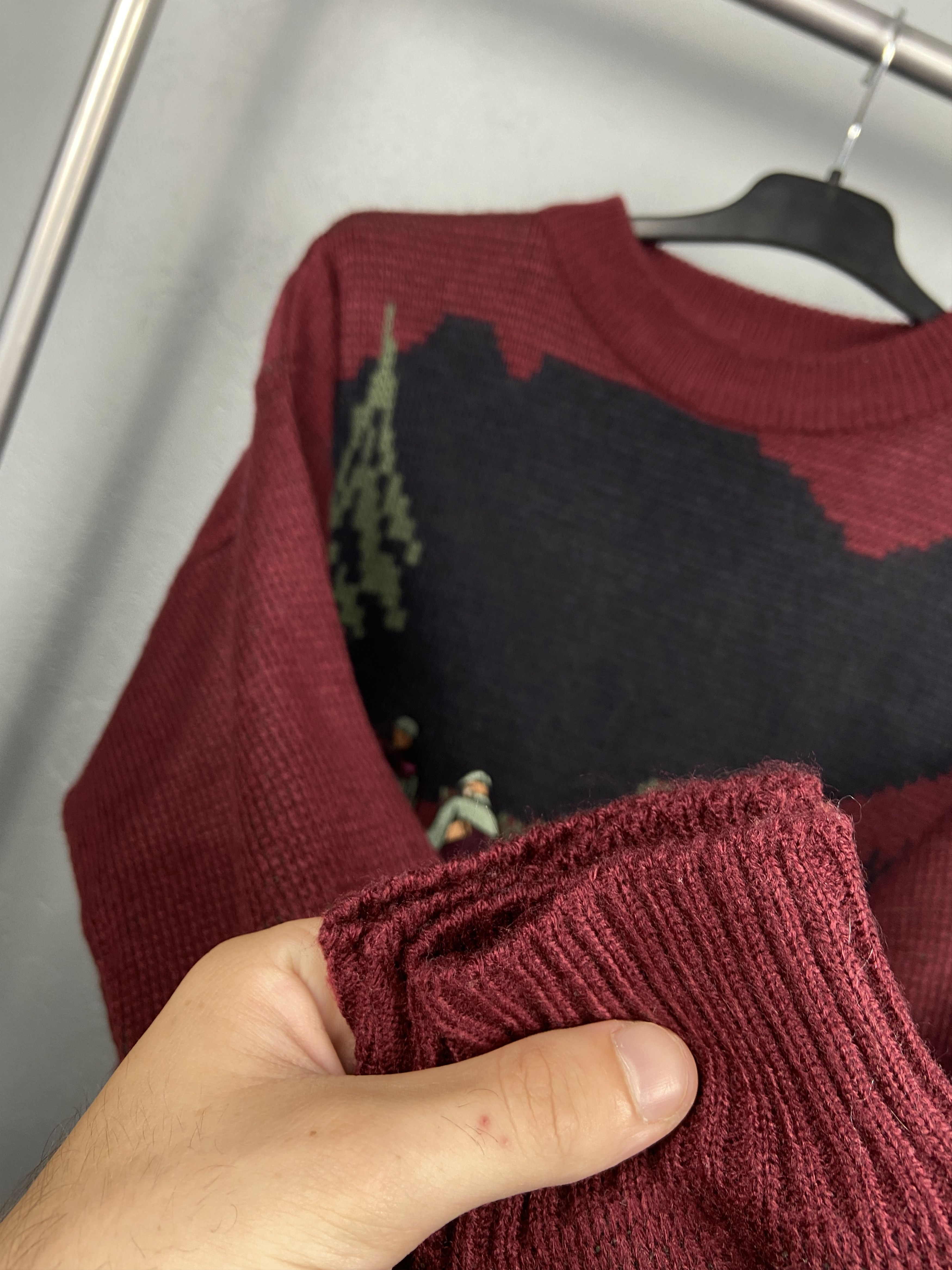 Vintage Hunters Print Vintage Mens Oversized Knit Sweater Size US M / EU 48-50 / 2 - 3 Thumbnail