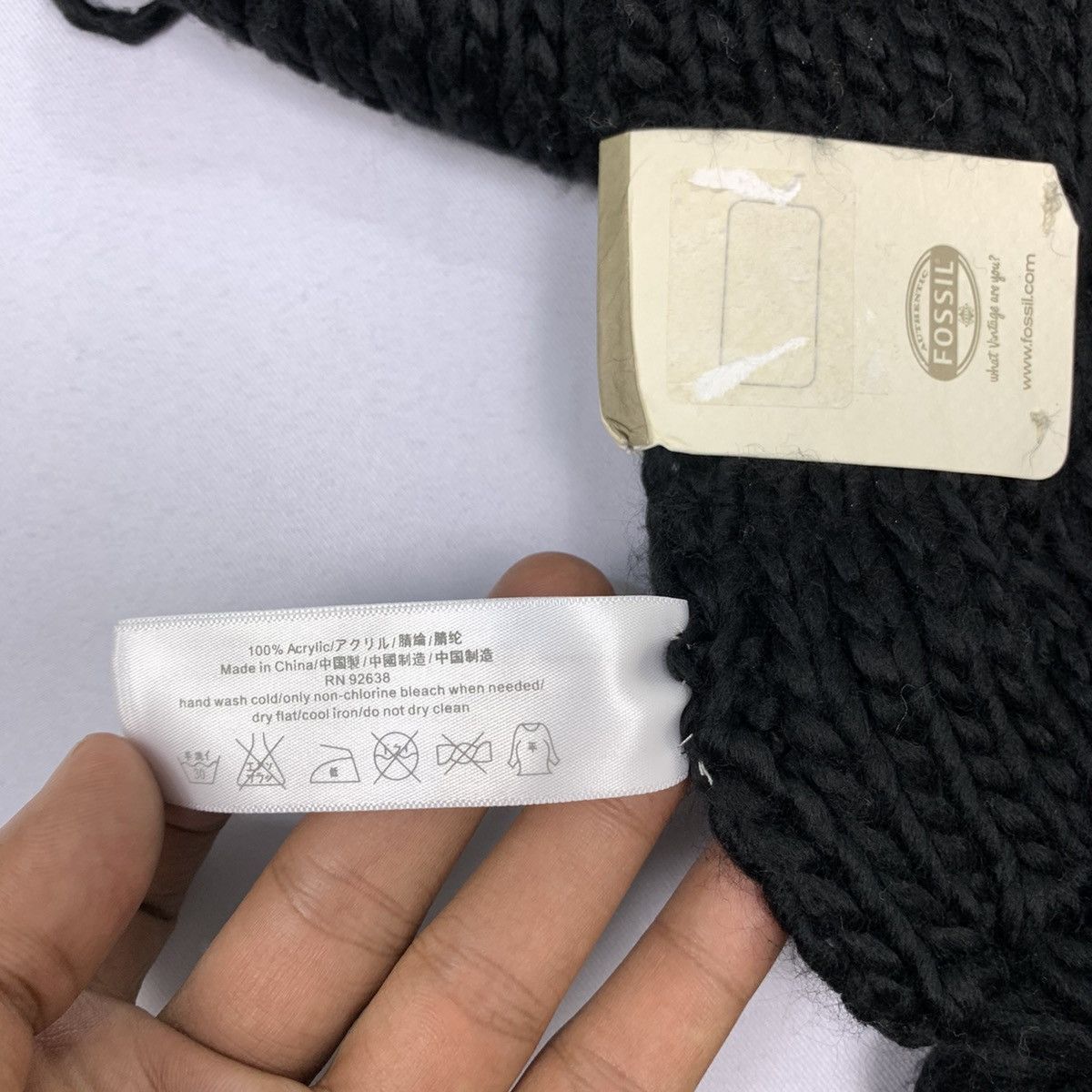 Fossil × Other FOSSIL Deadstock Herringbone Twist Cable Knit Muffler Scarf Size ONE SIZE - 8 Thumbnail
