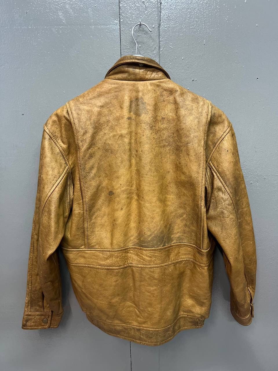 Vintage VINTAGE LEATHER JACKET WITH FLEECE LINED Size US L / EU 52-54 / 3 - 8 Thumbnail
