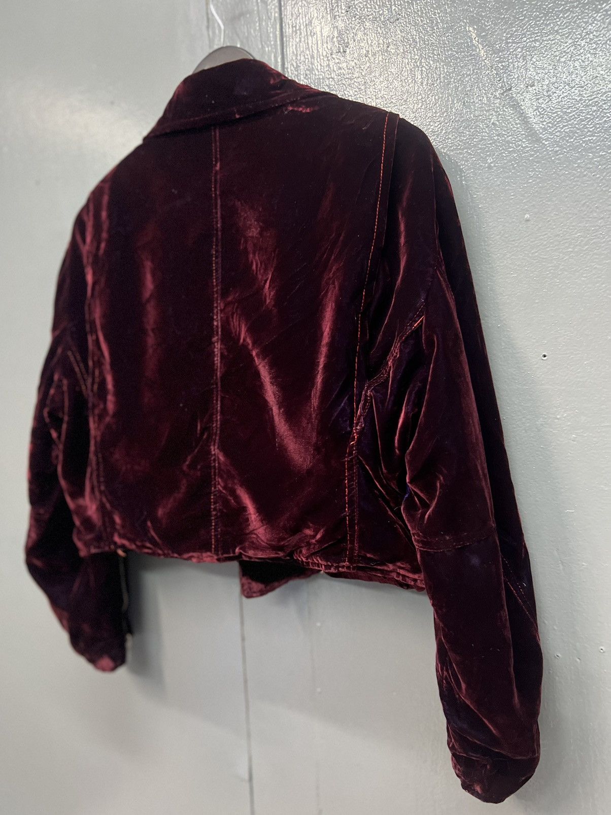 Absurd RARE🔥ABSURD RNA TOMATO DOUBLE COLLAR RED VELVET JACKET Size M / US 6-8 / IT 42-44 - 7 Thumbnail