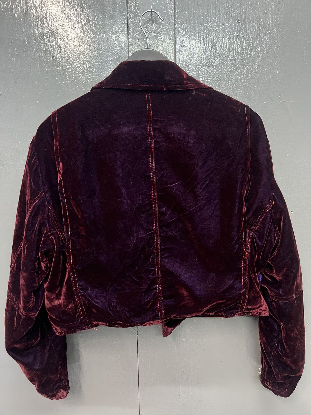 Absurd RARE🔥ABSURD RNA TOMATO DOUBLE COLLAR RED VELVET JACKET Size M / US 6-8 / IT 42-44 - 4 Thumbnail