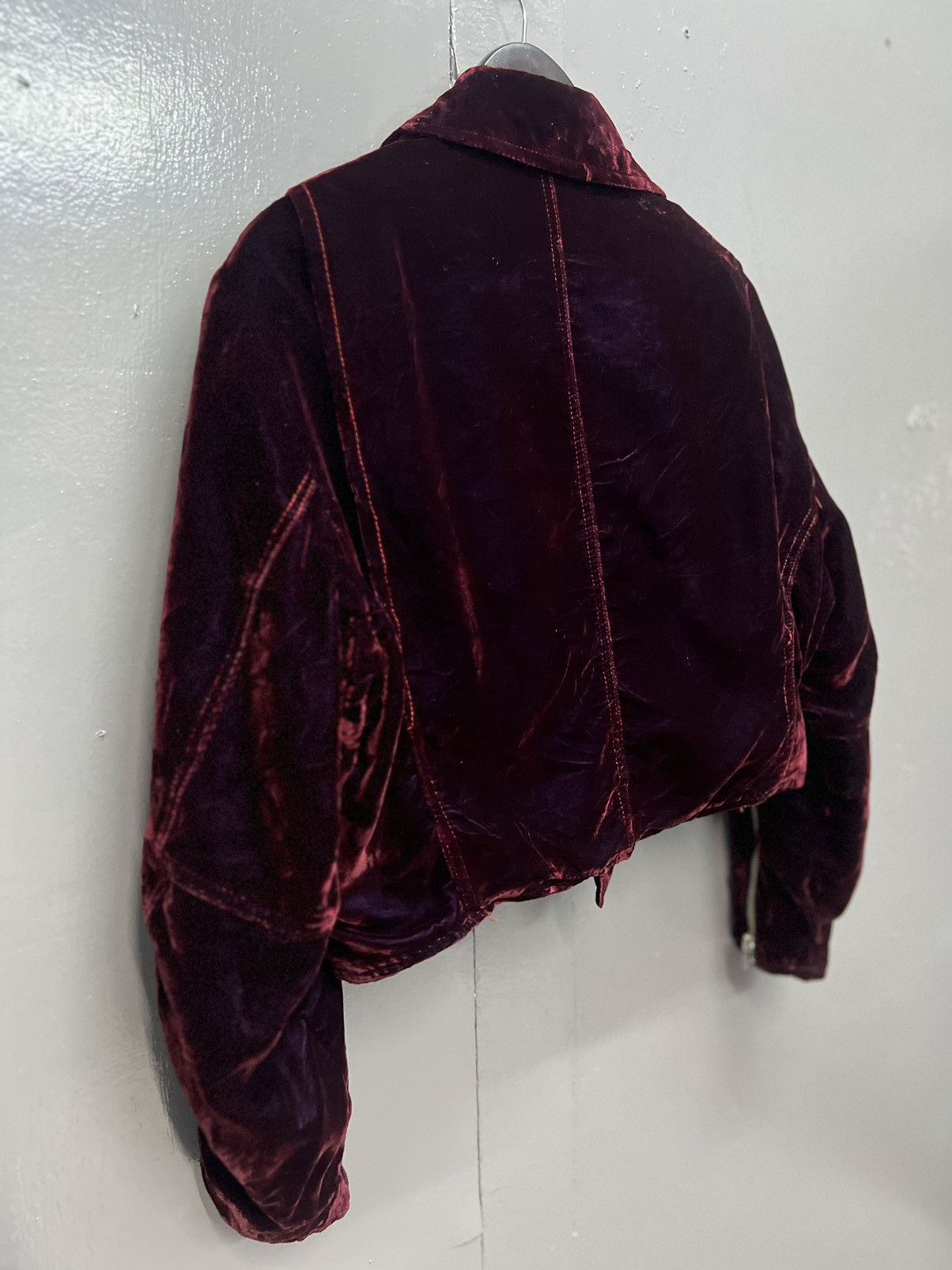 Absurd RARE🔥ABSURD RNA TOMATO DOUBLE COLLAR RED VELVET JACKET Size M / US 6-8 / IT 42-44 - 5 Thumbnail