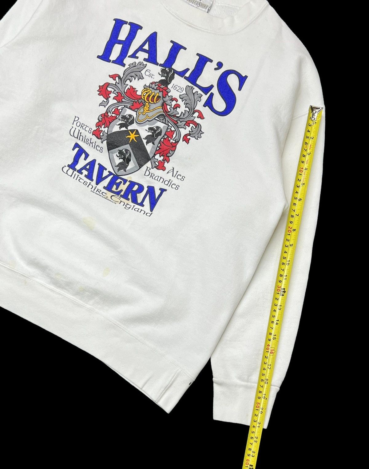 Vintage VTG 90s HALL’S TAVERN WILTSHIRE ENGLAND CREWNECK SWEATSHIRT Size US L / EU 52-54 / 3 - 9 Thumbnail