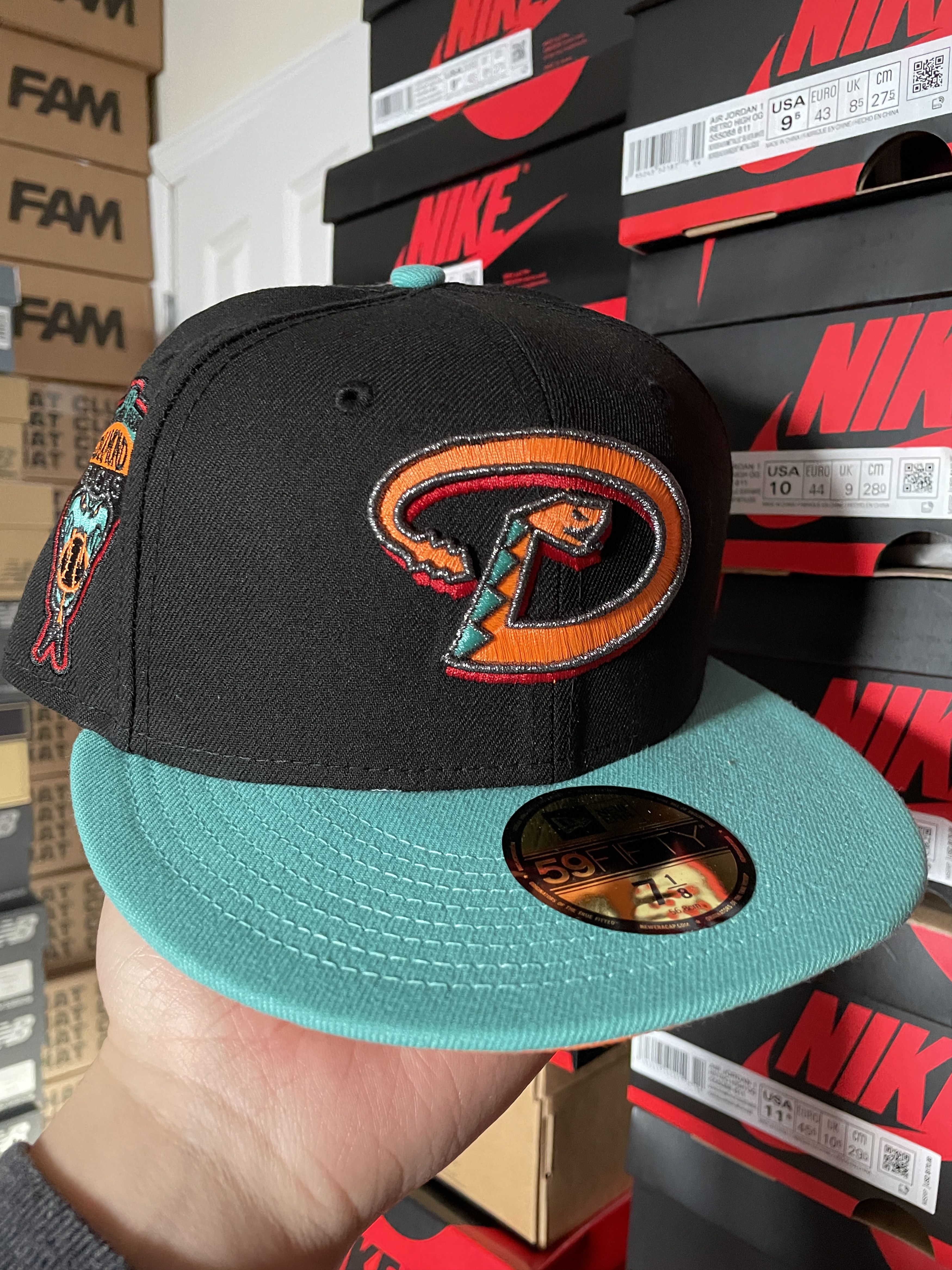 MLB Black Orange Arizona Diamondbacks 7 1/8 Mint 1998 Inaugural Size ONE SIZE - 1 Thumbnail