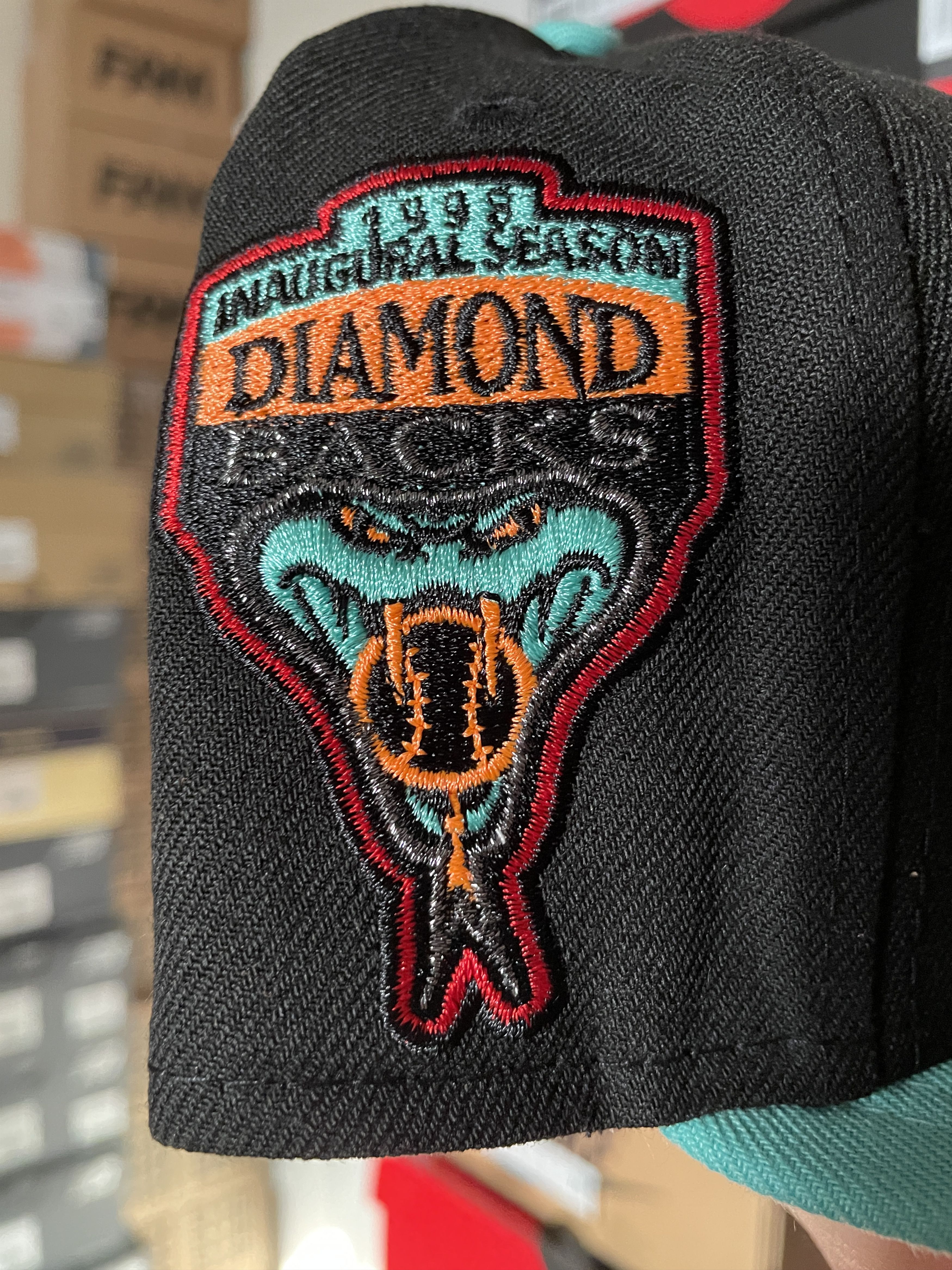MLB Black Orange Arizona Diamondbacks 7 1/8 Mint 1998 Inaugural Size ONE SIZE - 4 Thumbnail