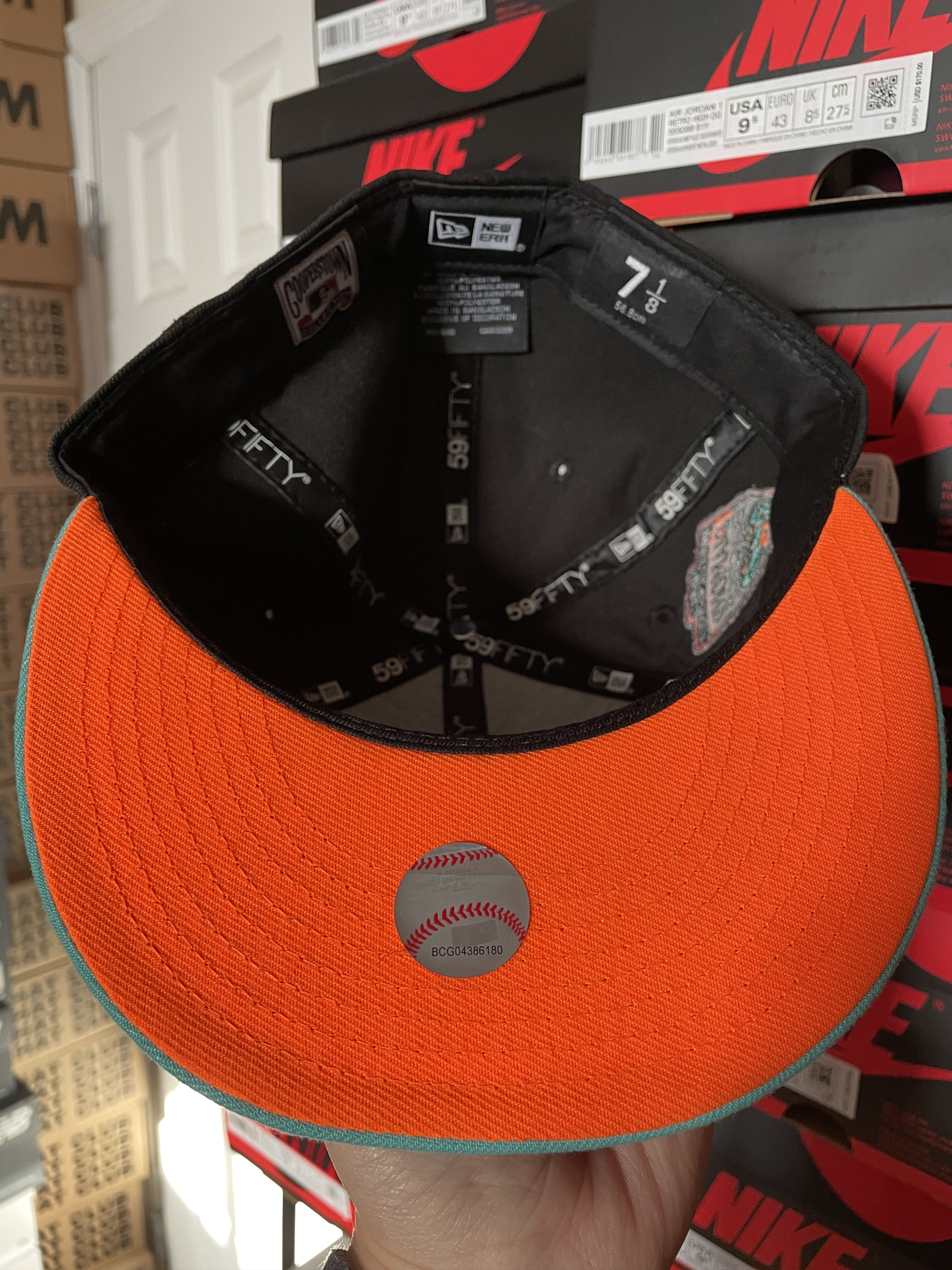 MLB Black Orange Arizona Diamondbacks 7 1/8 Mint 1998 Inaugural Size ONE SIZE - 6 Thumbnail