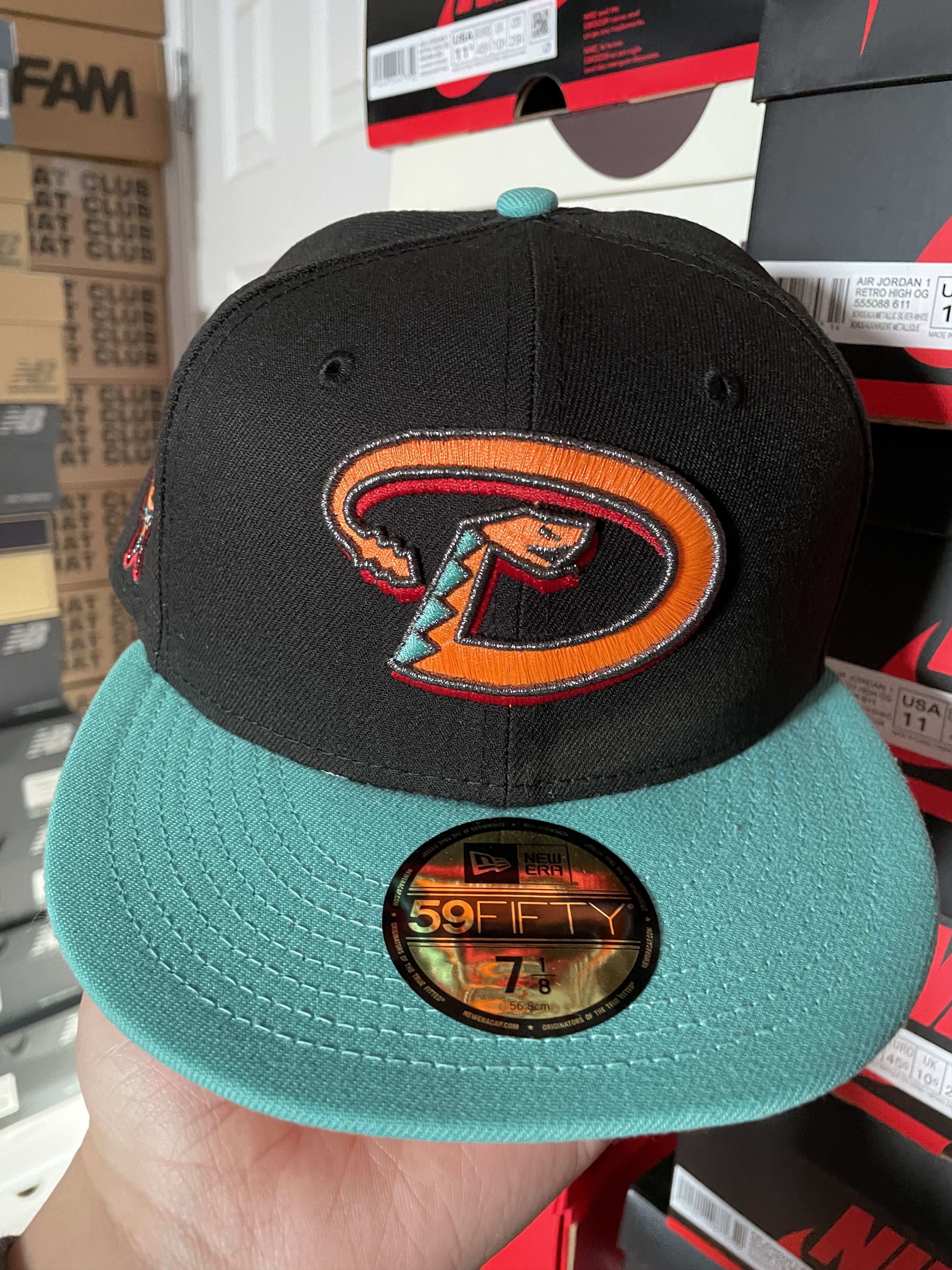 MLB Black Orange Arizona Diamondbacks 7 1/8 Mint 1998 Inaugural Size ONE SIZE - 2 Thumbnail