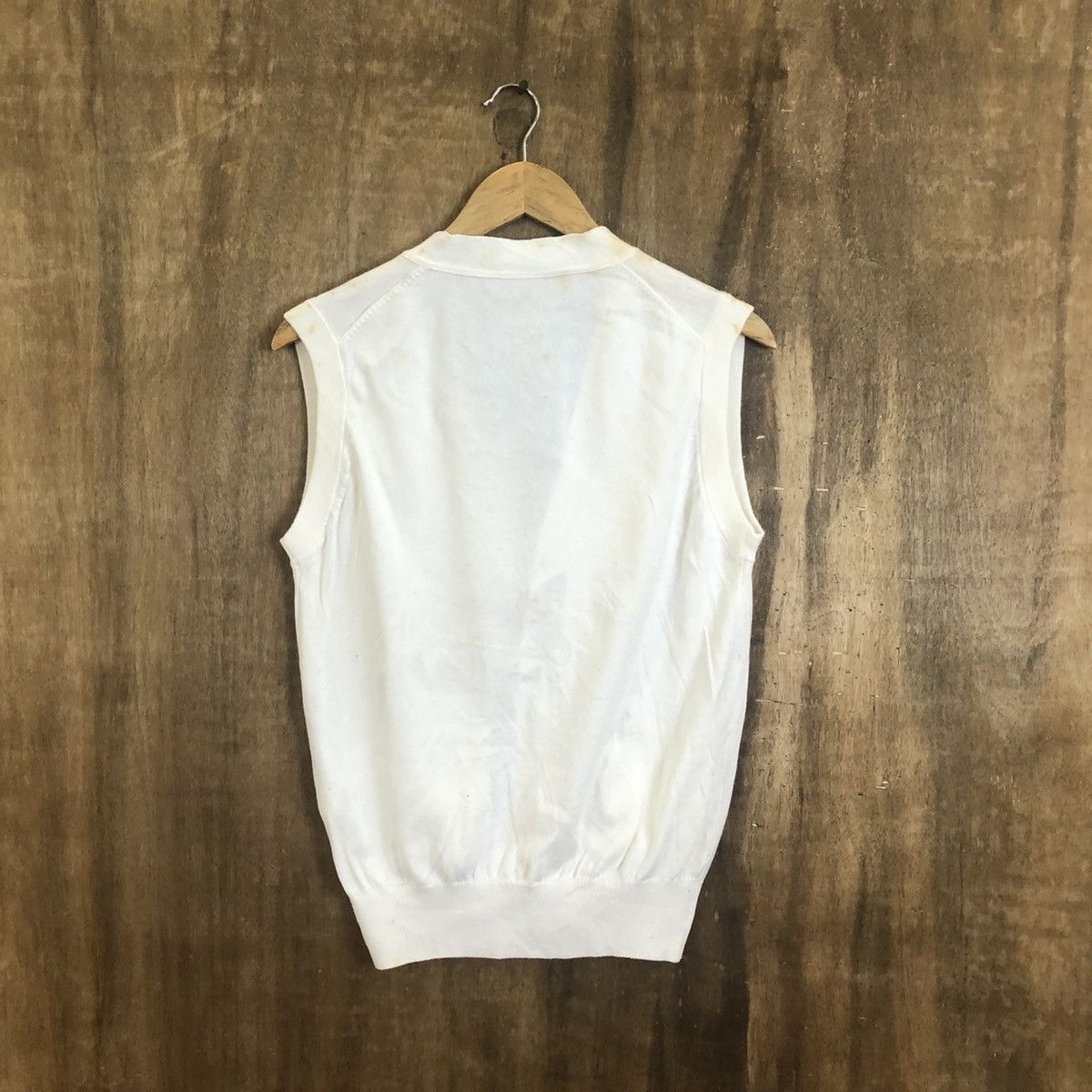 Christian Dior Monsieur Chistian Dior White Yellow Vest cardigan Knitwear #099 Size US S / EU 44-46 / 1 - 6 Thumbnail