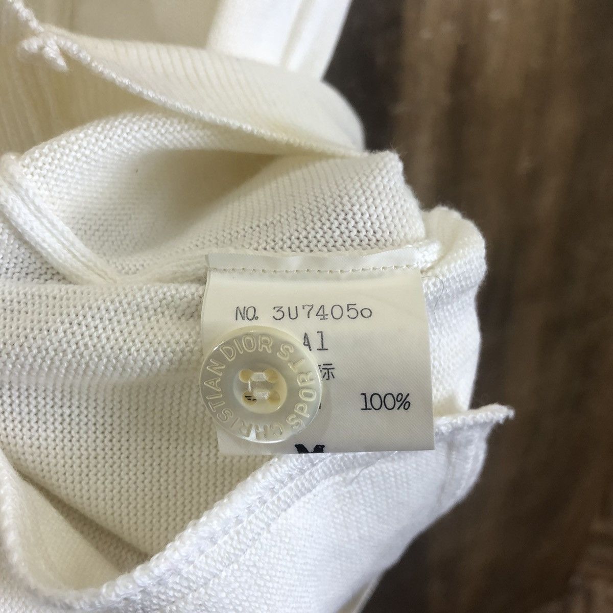Christian Dior Monsieur Chistian Dior White Yellow Vest cardigan Knitwear #099 Size US S / EU 44-46 / 1 - 5 Thumbnail