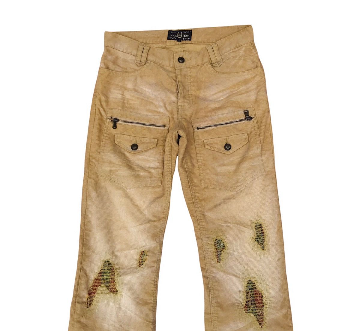 Japanese Brand Flared Dexie Dean distressed cargo bush pant W29 inch Size US 29 - 3 Thumbnail