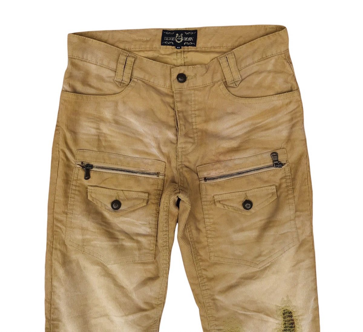 Japanese Brand Flared Dexie Dean distressed cargo bush pant W29 inch Size US 29 - 4 Thumbnail