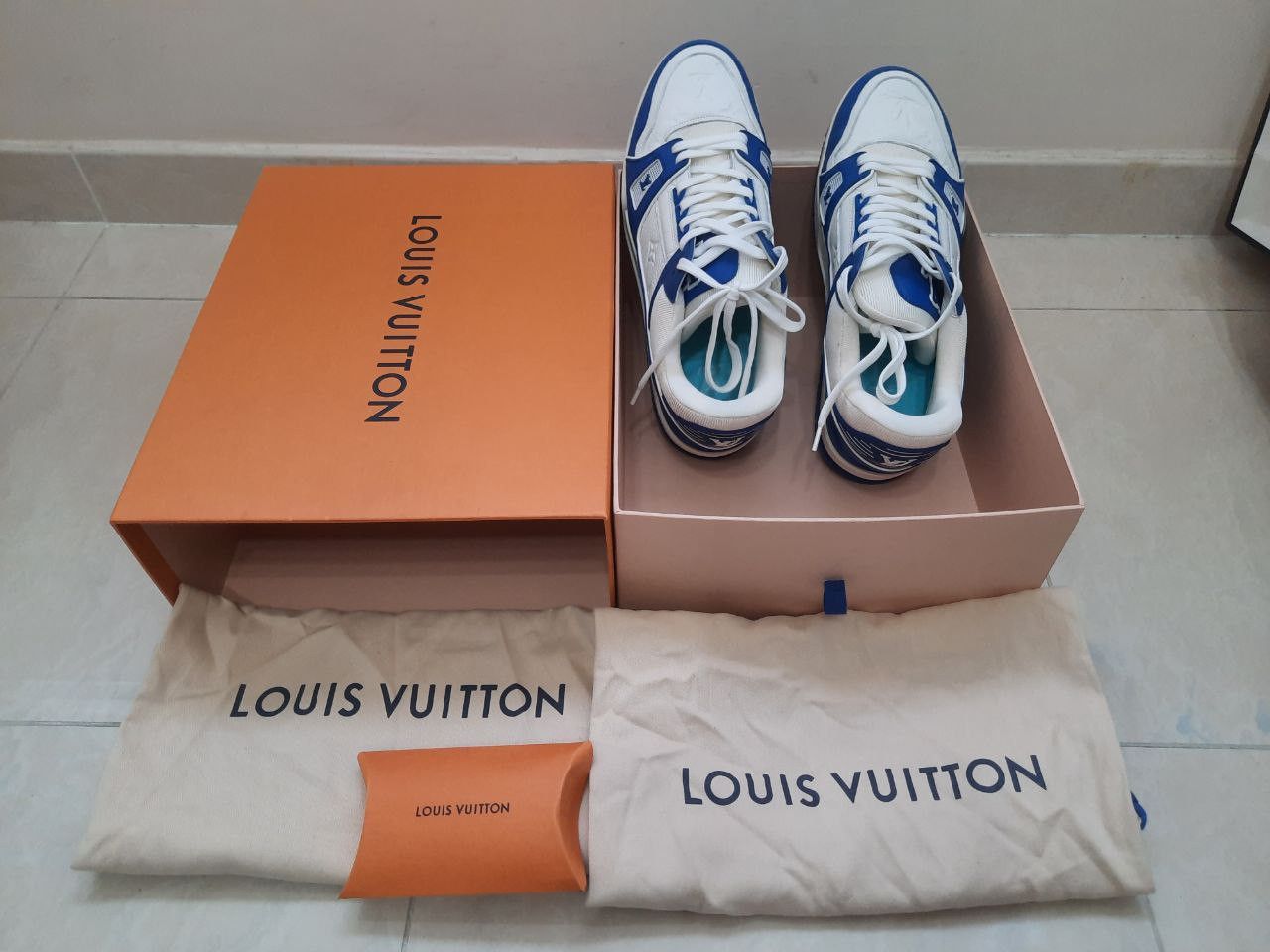 Louis Vuitton *New* Blue Trainer Sneakers Size US 10.5 / EU 43-44 - 2 Thumbnail
