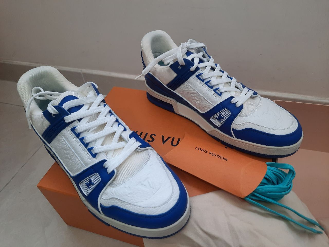 Louis Vuitton *New* Blue Trainer Sneakers Size US 10.5 / EU 43-44 - 3 Thumbnail