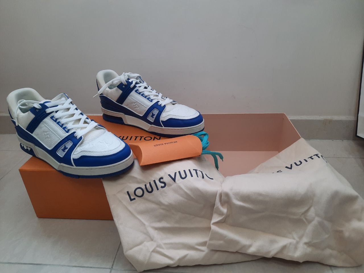 Louis Vuitton *New* Blue Trainer Sneakers Size US 10.5 / EU 43-44 - 1 Thumbnail
