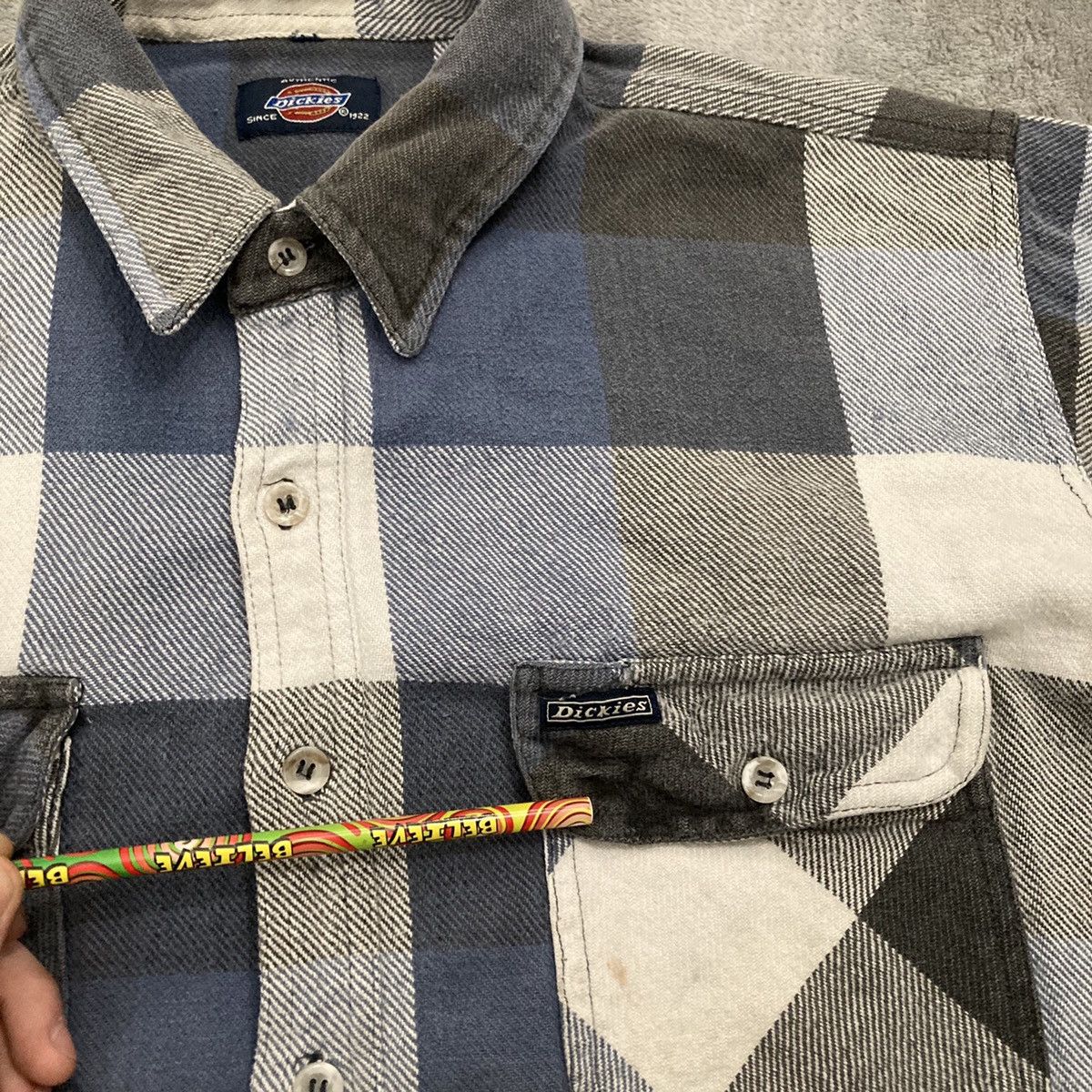 Dickies × Vintage Vintage Dickies Button Up Flannel Size US L / EU 52-54 / 3 - 3 Thumbnail