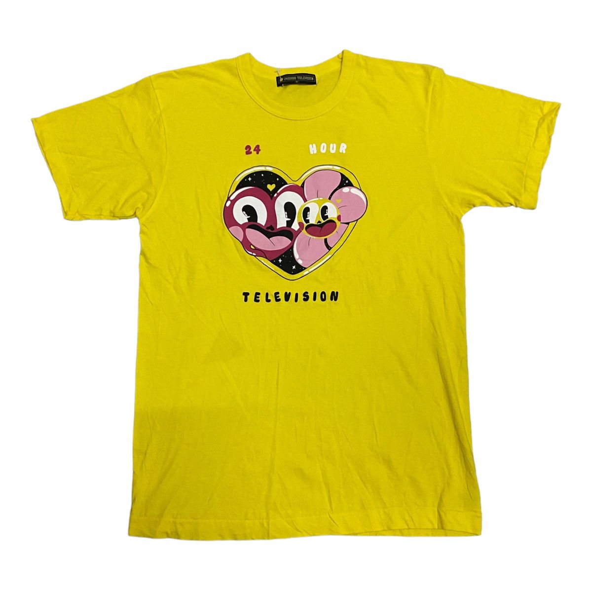 Japanese Brand × Vintage Steals‼️Vintage 24Hours Television Japanese Yellow Tee Size US M / EU 48-50 / 2 - 1 Thumbnail