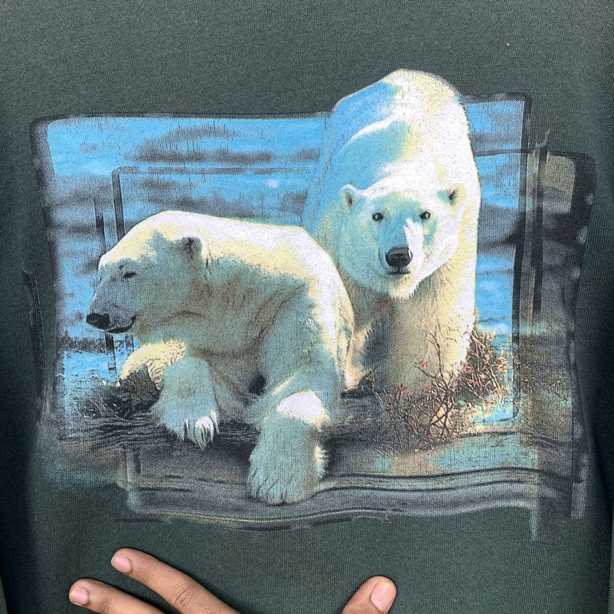 Habitat × Lee × Vintage Vintage LEE SEAWORLD Habitat Grizzly Wild Bear Sweatshirt Size US L / EU 52-54 / 3 - 13 Thumbnail