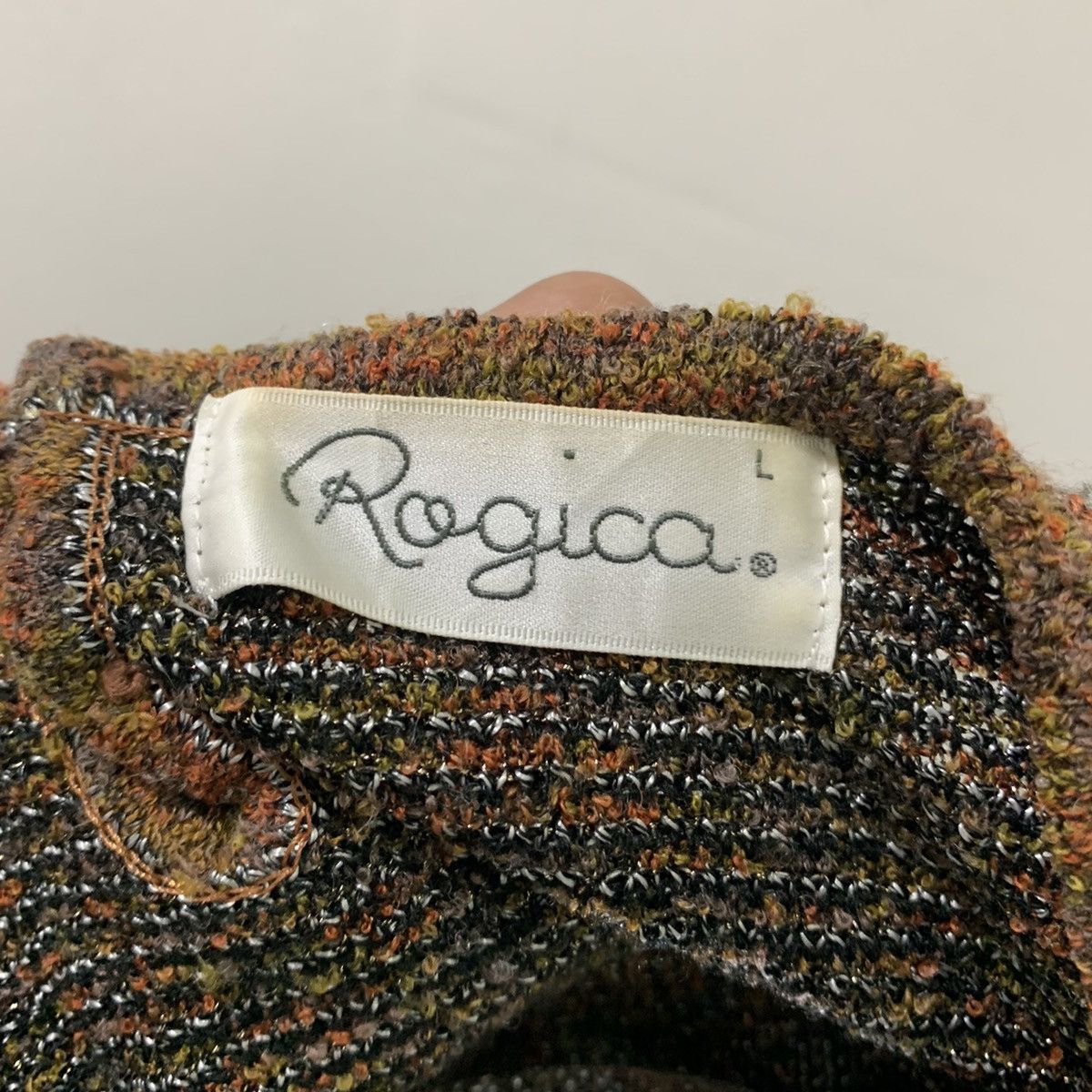 Aran Isles Knitwear × Designer ROGICA Intarsia Paisley Art Fullprint Allover Knit Sweater Size M / US 6-8 / IT 42-44 - 19 Thumbnail