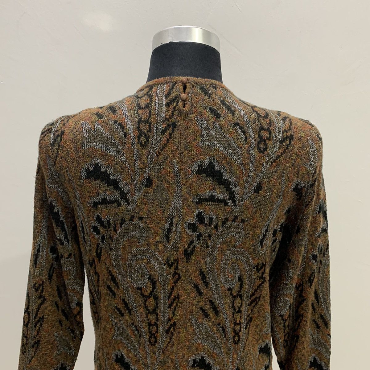 Aran Isles Knitwear × Designer ROGICA Intarsia Paisley Art Fullprint Allover Knit Sweater Size M / US 6-8 / IT 42-44 - 14 Thumbnail