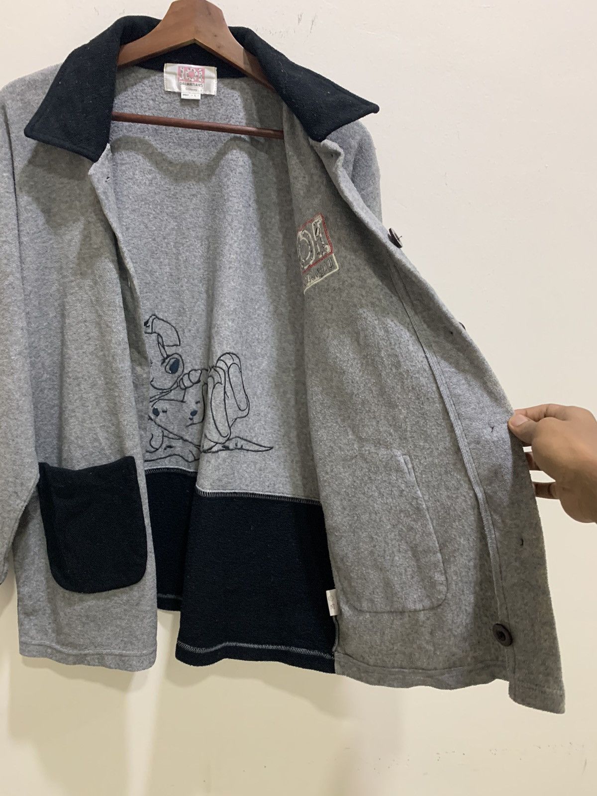 Cartoon Network × Disney 101 DALMATIAN Vntg 90s Disney Erny Fleece Sweatshirt Jacket Size US L / EU 52-54 / 3 - 21 Thumbnail