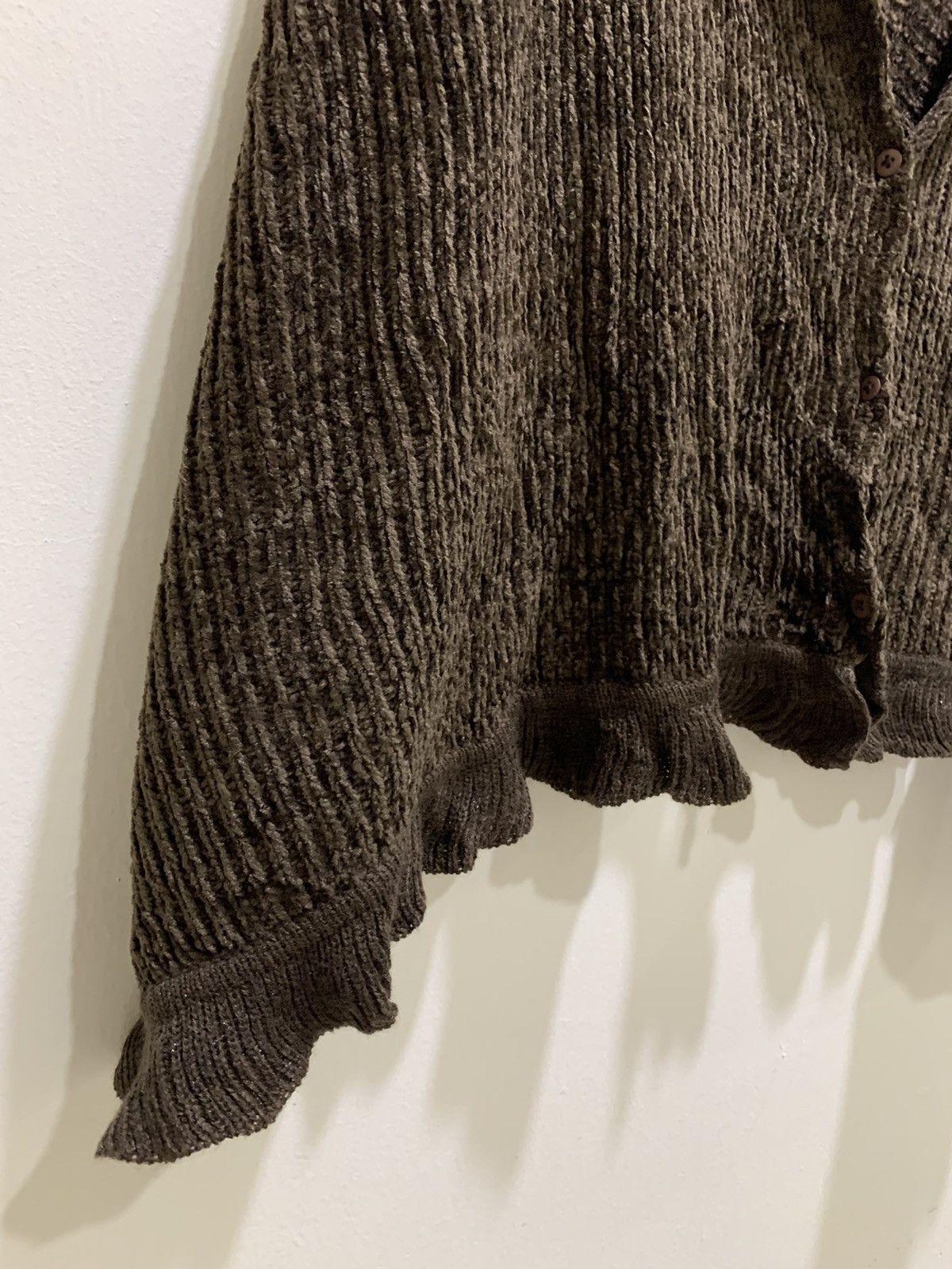 Homespun Knitwear × Other VELVET Aran Knitwear Scarf Muffler Fur Cape Button Cardigan Size M / US 6-8 / IT 42-44 - 7 Thumbnail