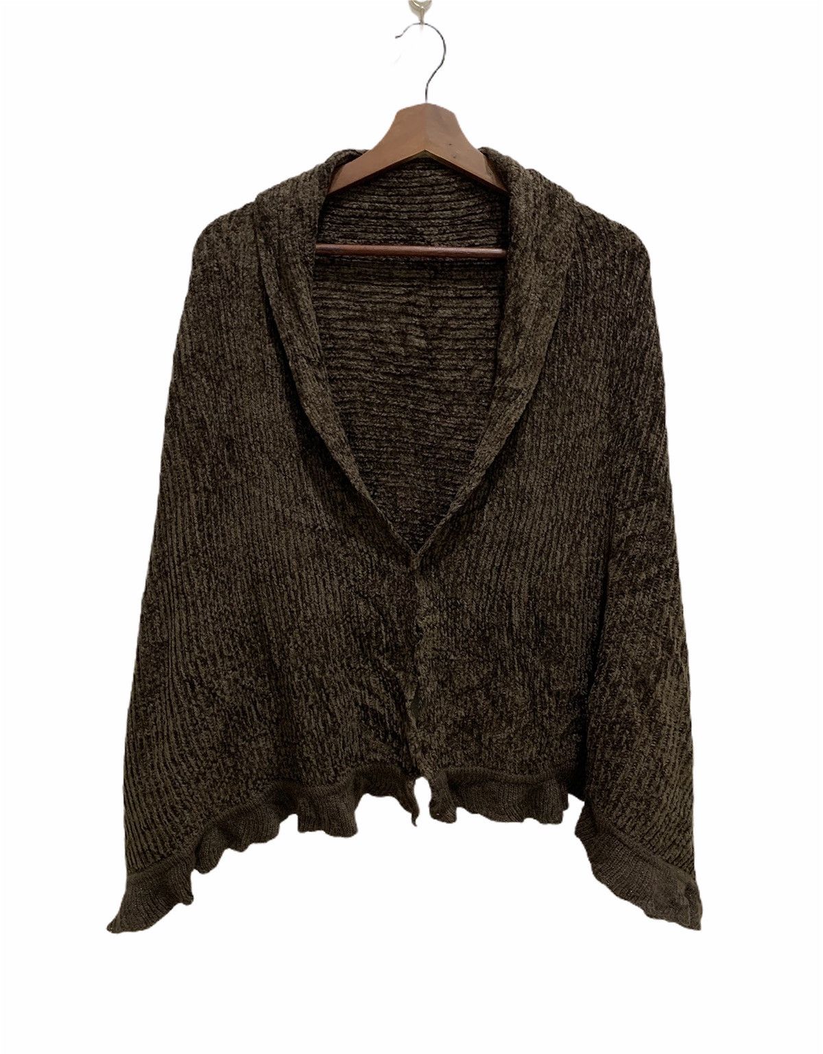 Homespun Knitwear × Other VELVET Aran Knitwear Scarf Muffler Fur Cape Button Cardigan Size M / US 6-8 / IT 42-44 - 1 Thumbnail