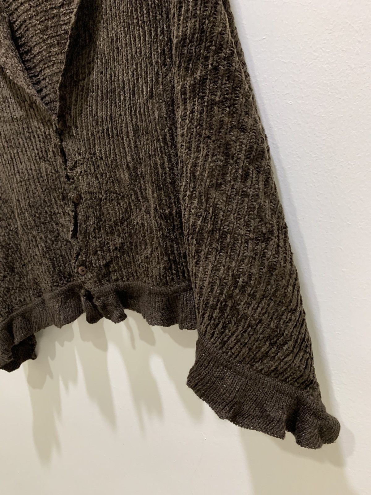 Homespun Knitwear × Other VELVET Aran Knitwear Scarf Muffler Fur Cape Button Cardigan Size M / US 6-8 / IT 42-44 - 8 Thumbnail