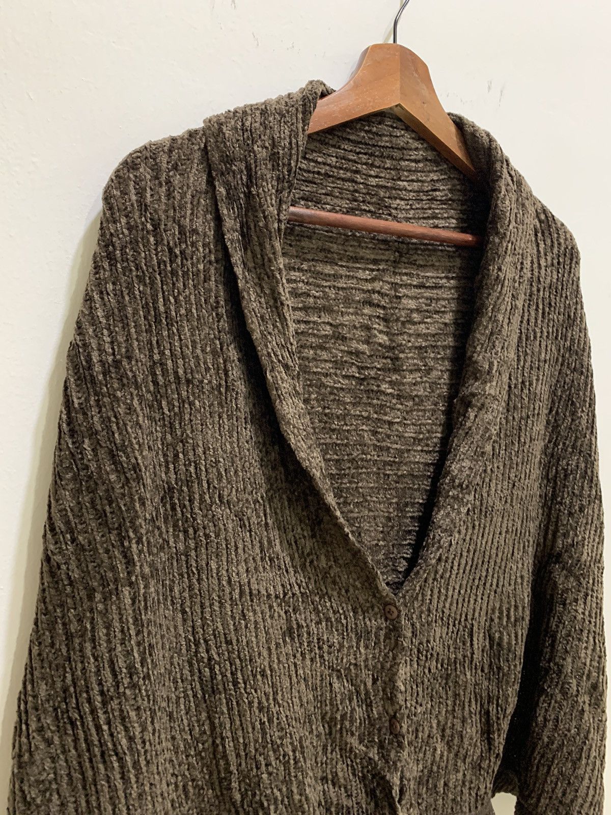 Homespun Knitwear × Other VELVET Aran Knitwear Scarf Muffler Fur Cape Button Cardigan Size M / US 6-8 / IT 42-44 - 5 Thumbnail